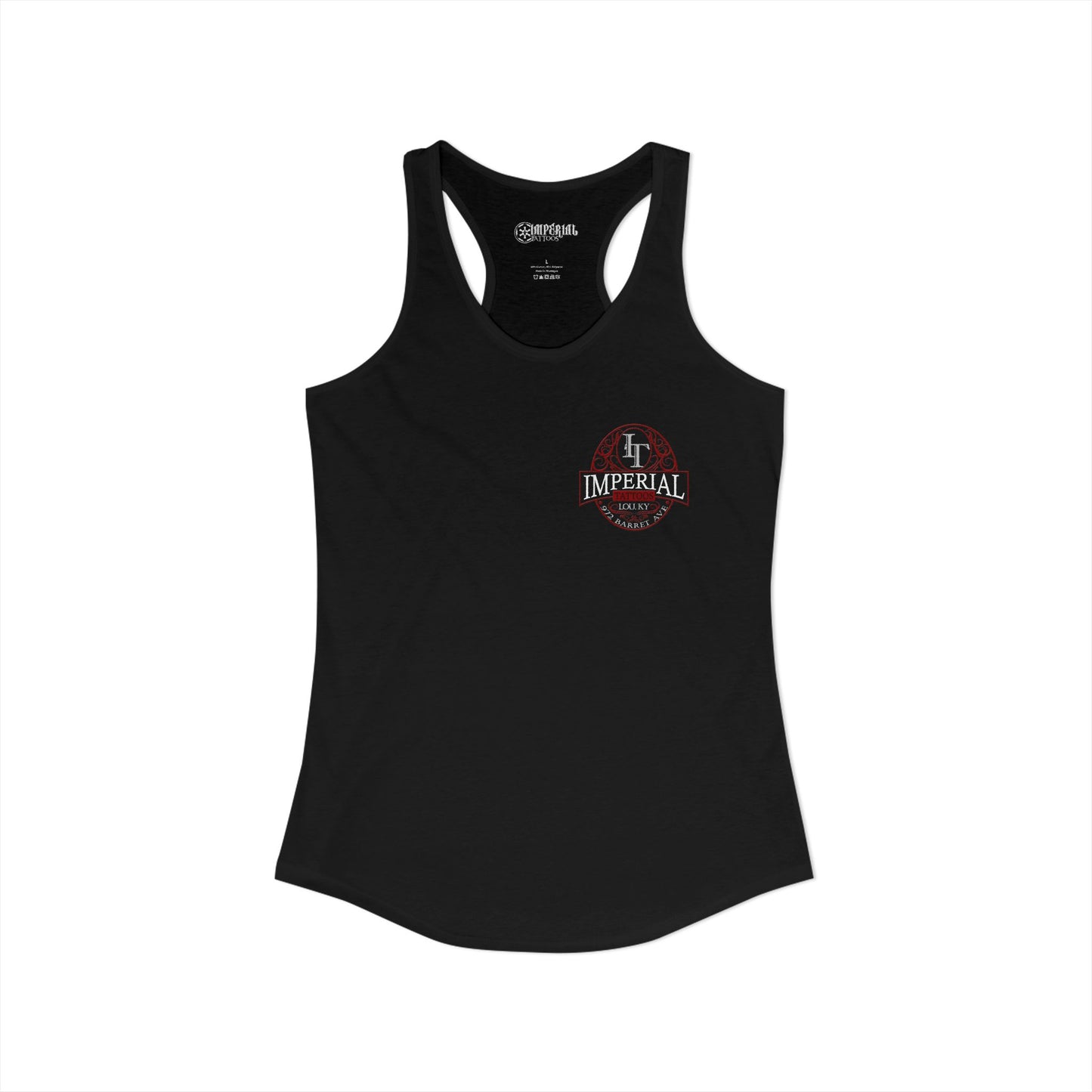 Women's Racerback Tank Imperial Tattoos RED Smokers