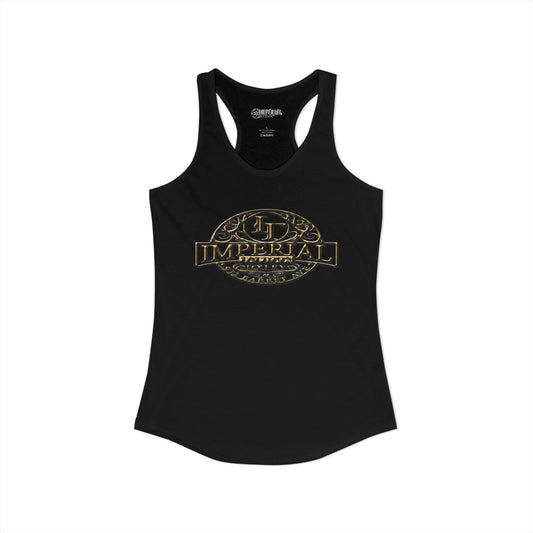 Women's Racerback Tank Imperial Tattoos GOLD Smokers