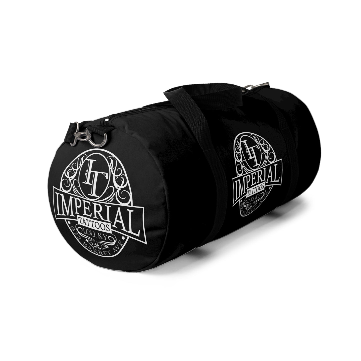 Imperial Tattoos Smokers Logo Duffel Bag — Black Gym & Travel Weekender