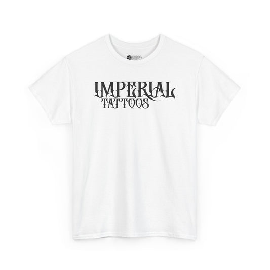 Gothic Black Font | Imperial Tattoos Unisex Heavy Cotton Tee, Cool Graphic Tee, Edgy Streetwear, Tattoo Lovers Shirt, Gift for Artists