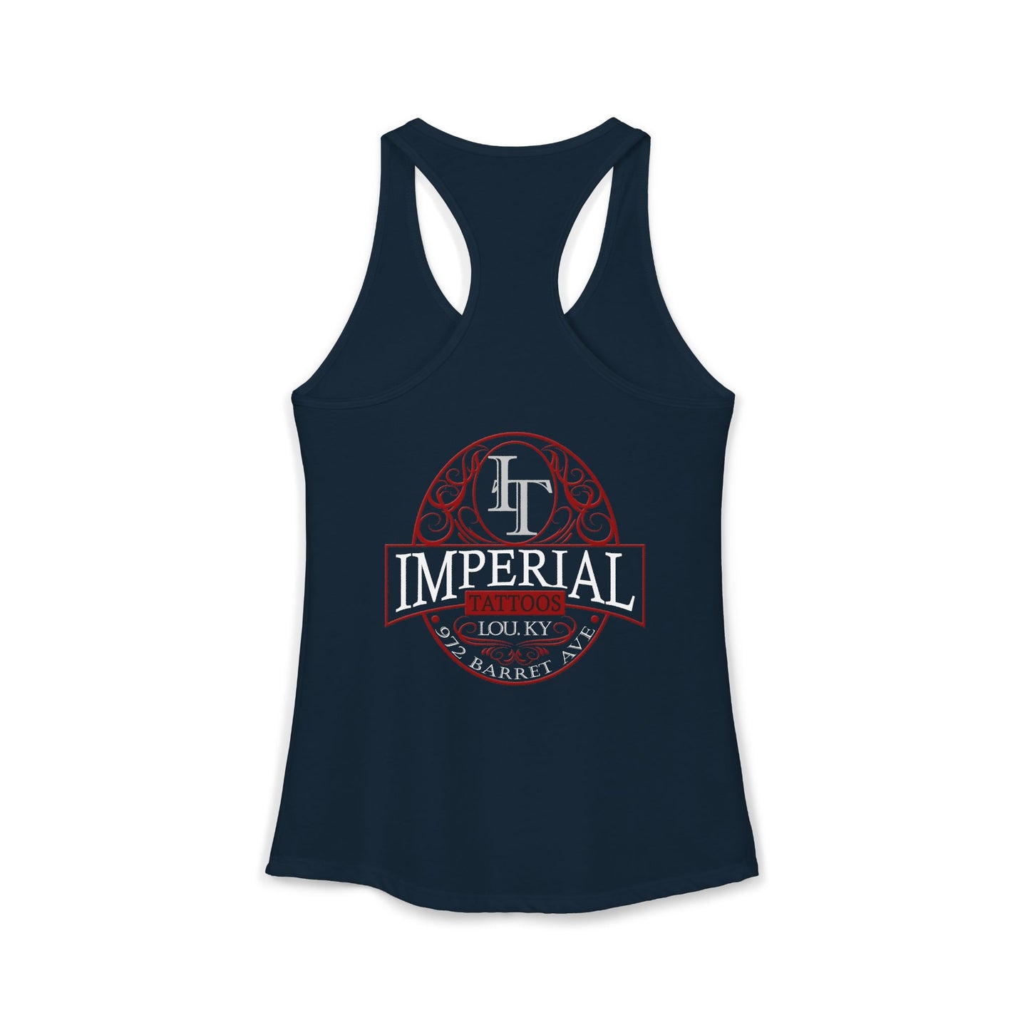 Women's Racerback Tank Imperial Tattoos RED Smokers