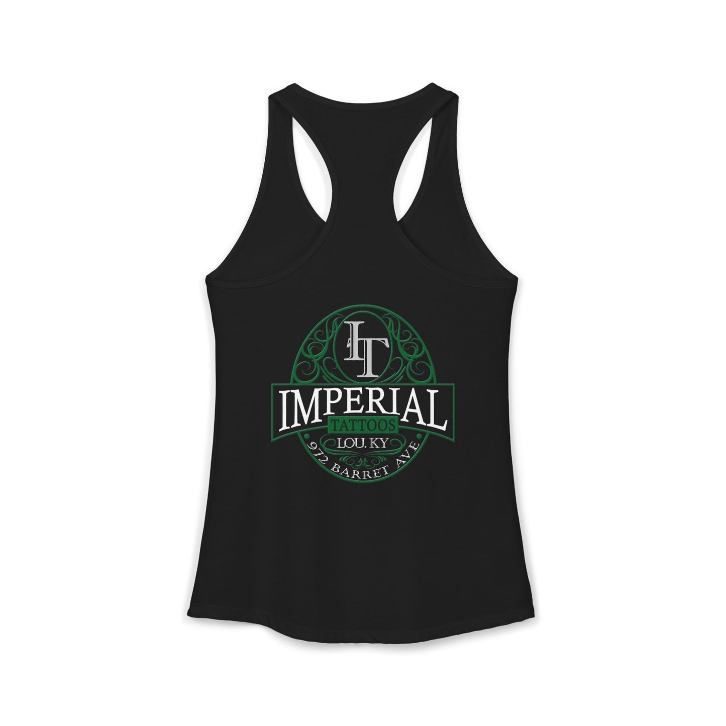 Women's Racerback Tank Imperial Tattoos GREEN Smokers