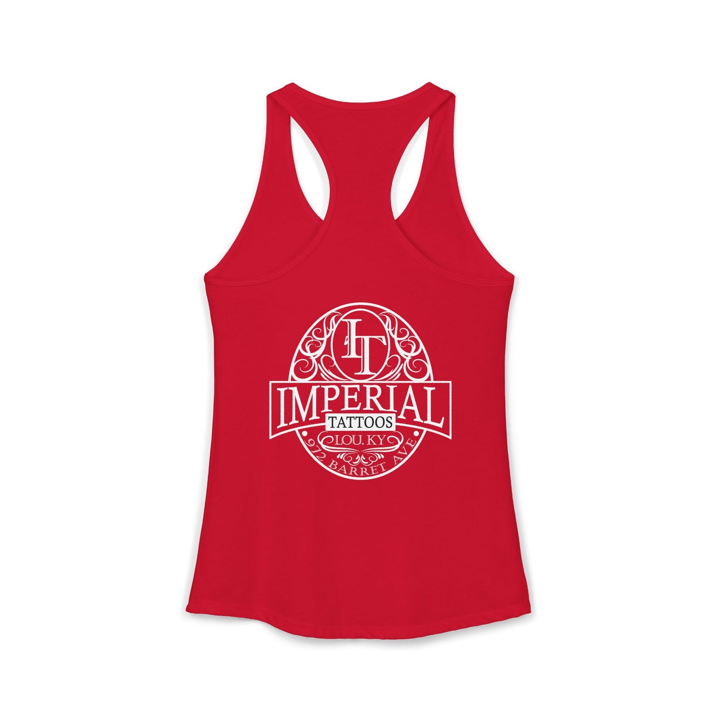 Women's Racerback Tank Imperial Tattoos WHITE Smokers