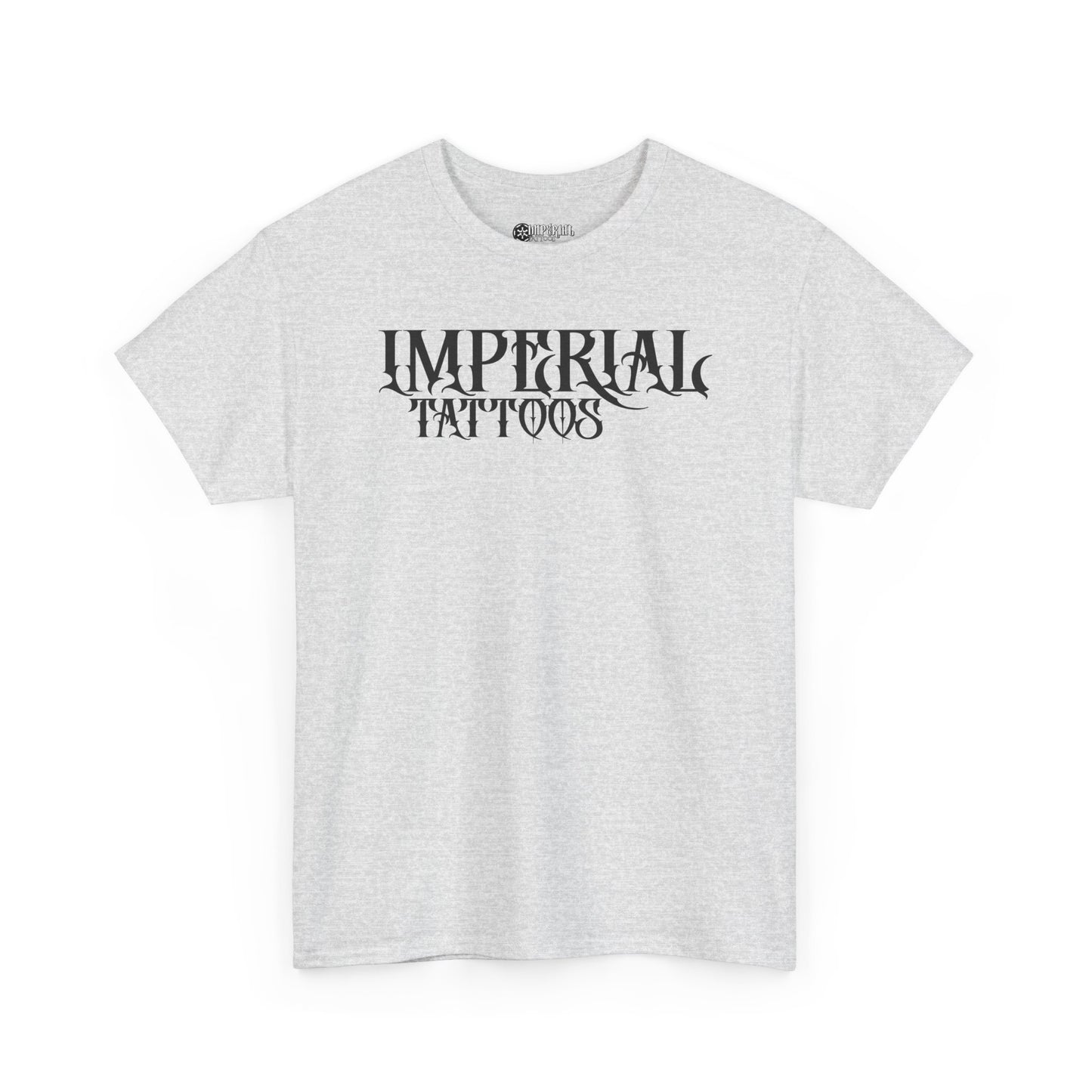 Gothic Black Font | Imperial Tattoos Unisex Heavy Cotton Tee, Cool Graphic Tee, Edgy Streetwear, Tattoo Lovers Shirt, Gift for Artists