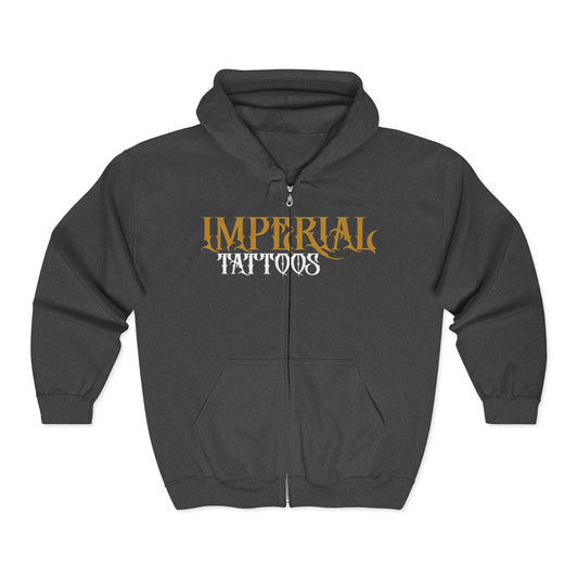 Imperial Tattoos Gothic GOLD Full Zip Hoodie