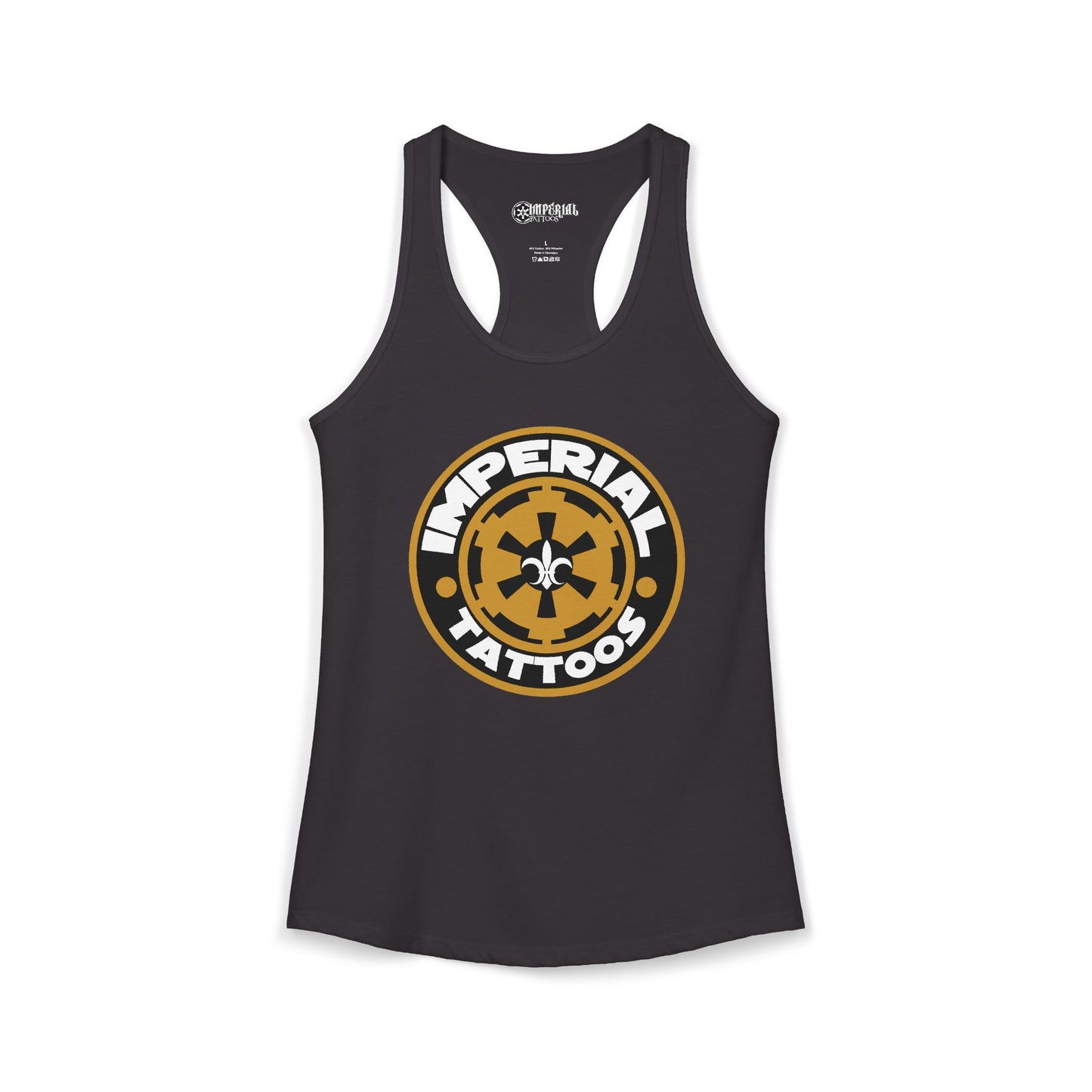 Women's Racerback Tank Imperial Tattoos 2014 COG GOLD