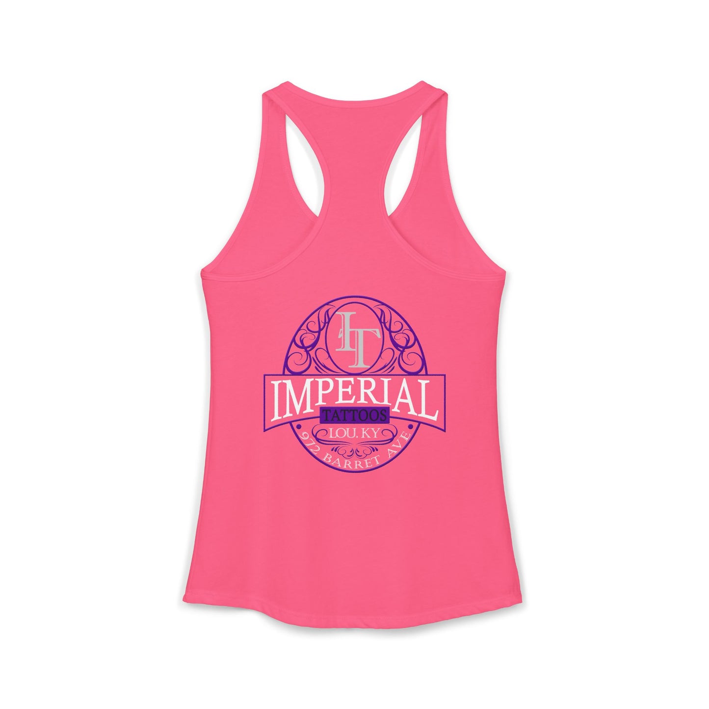 Women's Racerback Tank Imperial Tattoos Purple Smokers