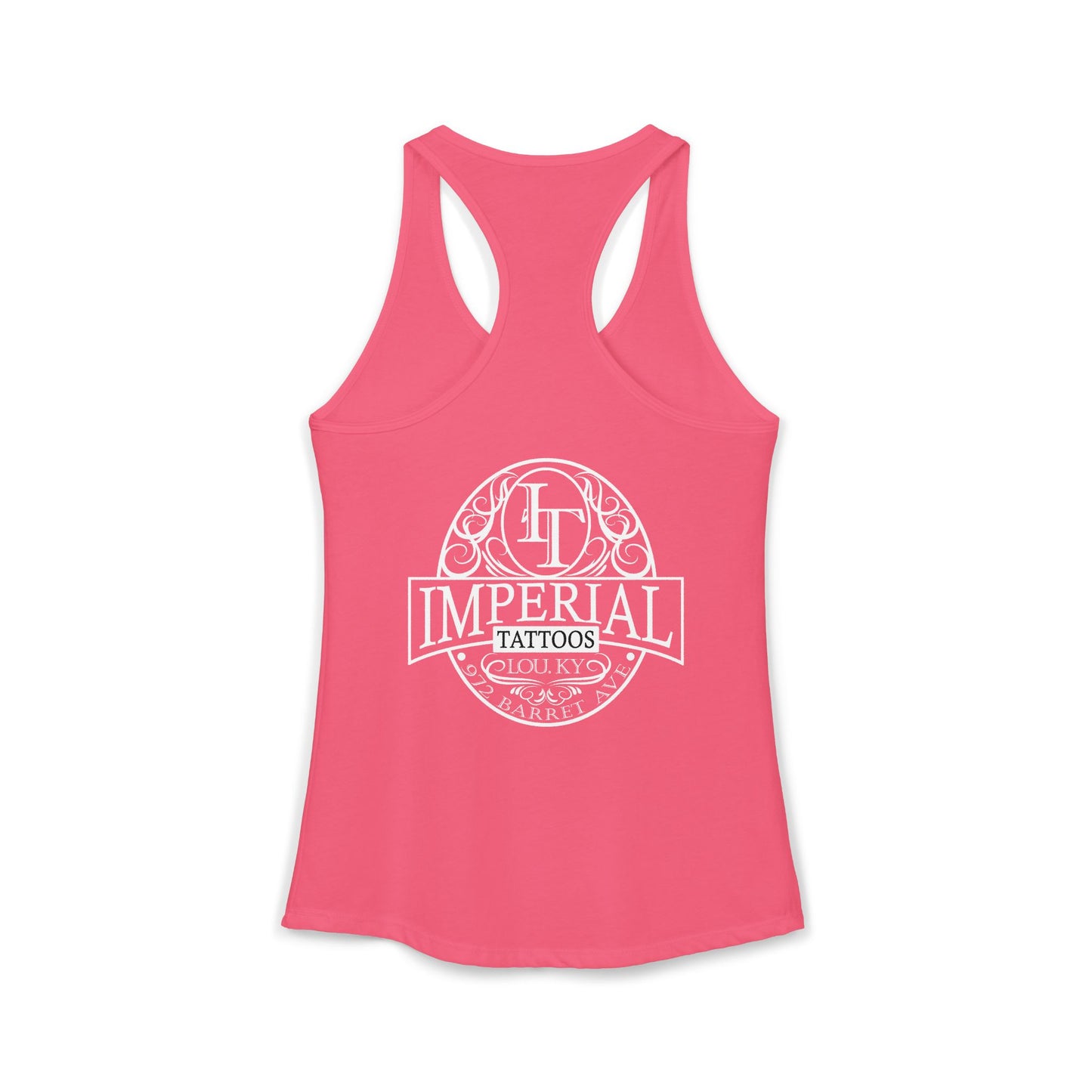 Women's Racerback Tank Imperial Tattoos WHITE Smokers