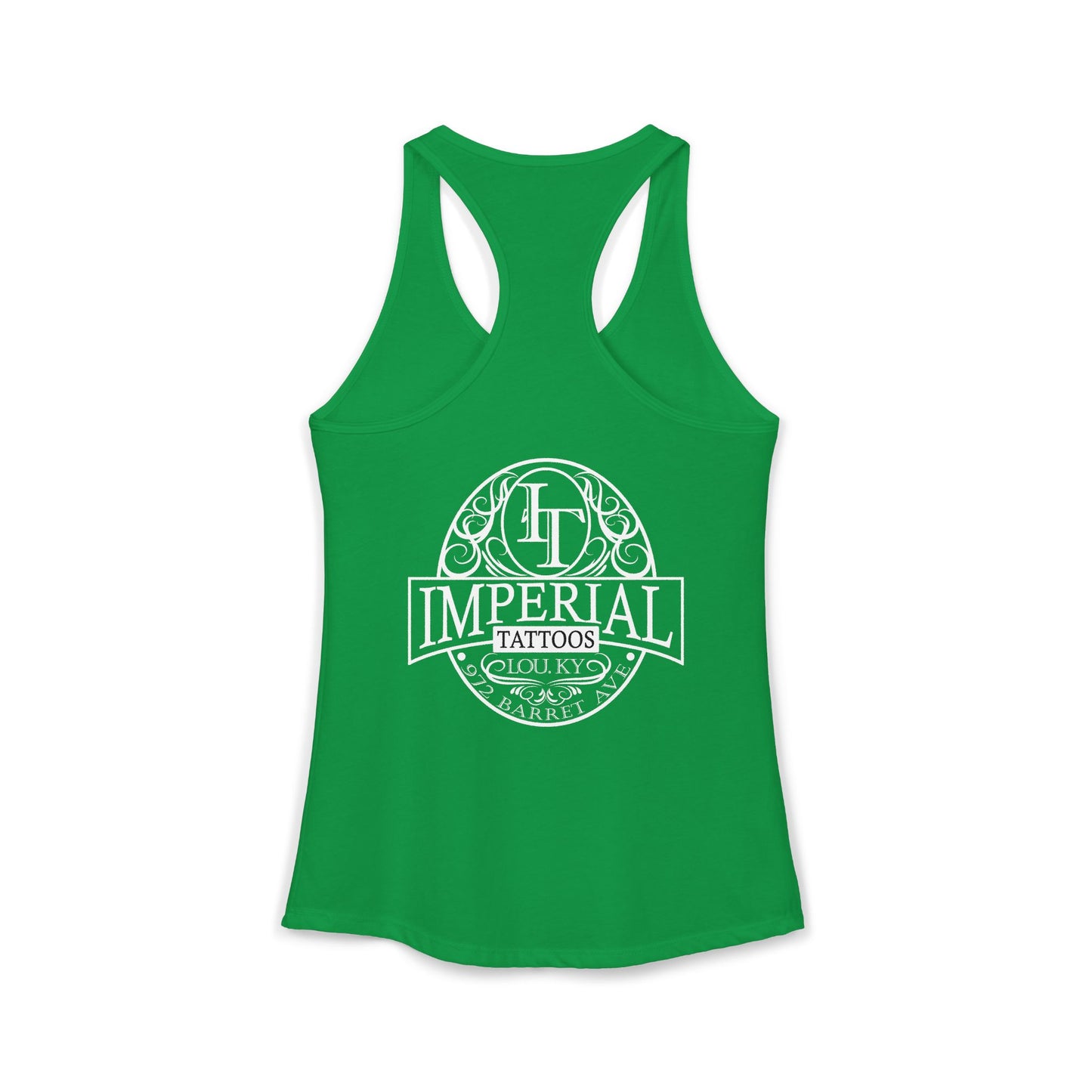 Women's Racerback Tank Imperial Tattoos WHITE Smokers