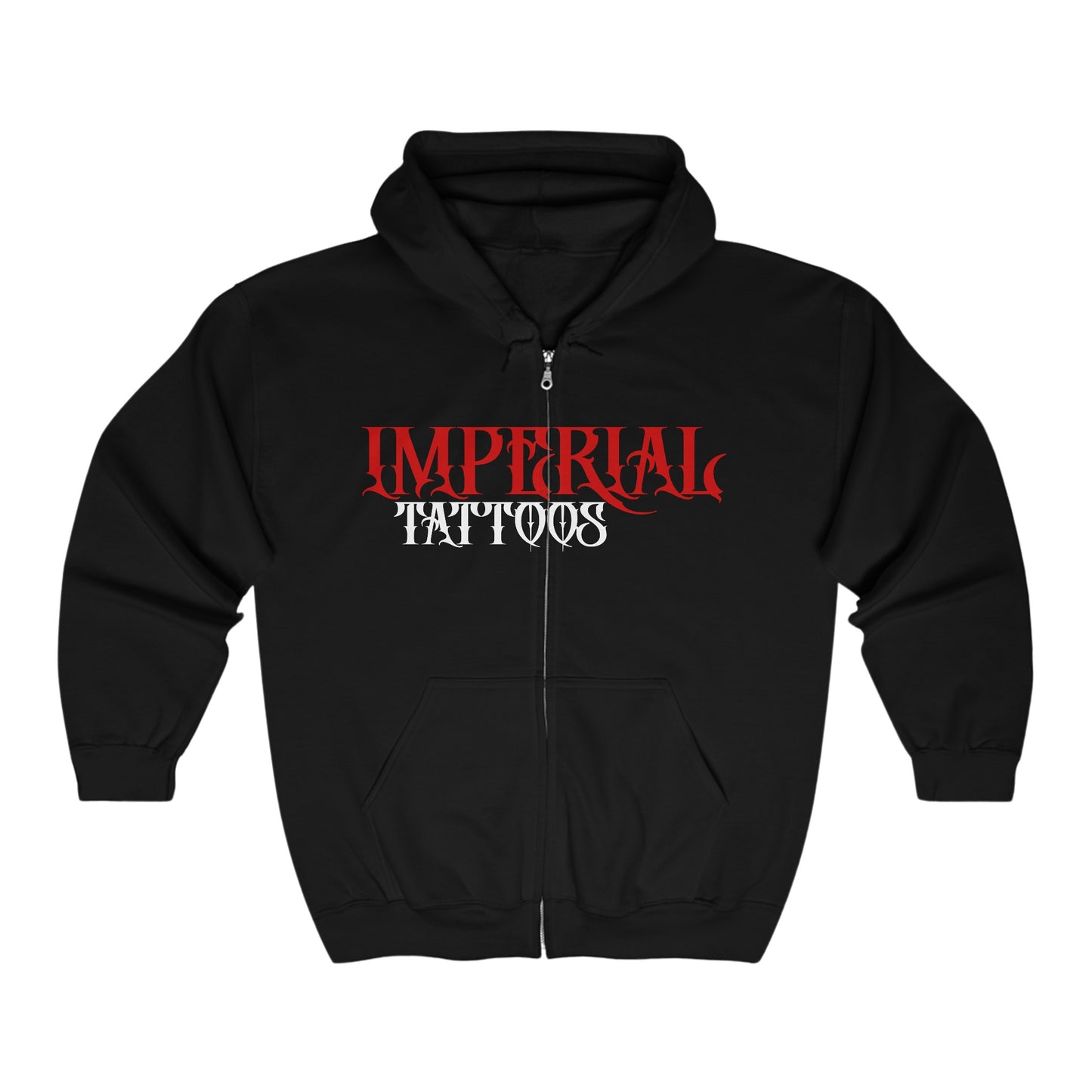 Imperial Tattoos Gothic Red Full Zip Hoodie