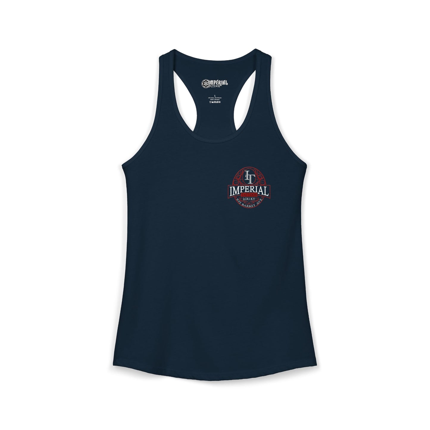 Women's Racerback Tank Imperial Tattoos RED Smokers