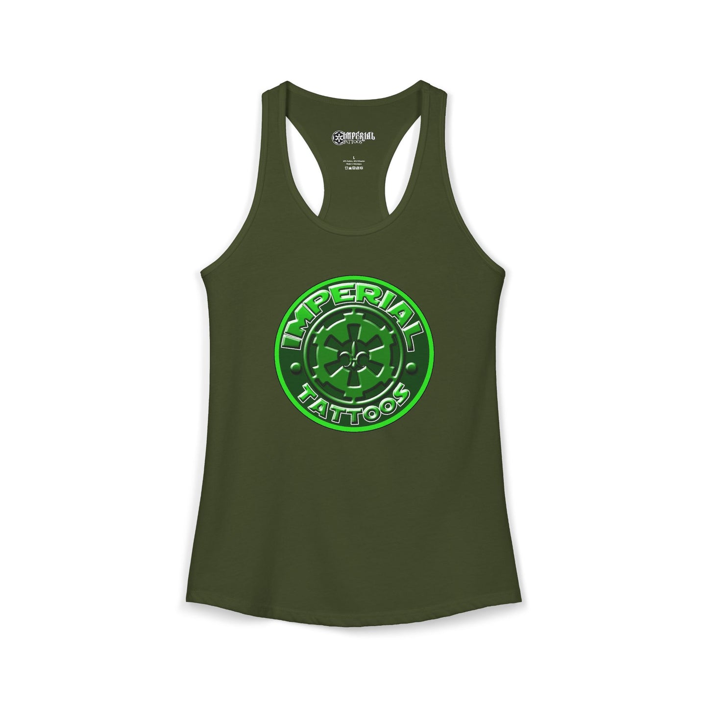Women's Racerback Tank Imperial Tattoos 2016 COG GREEN