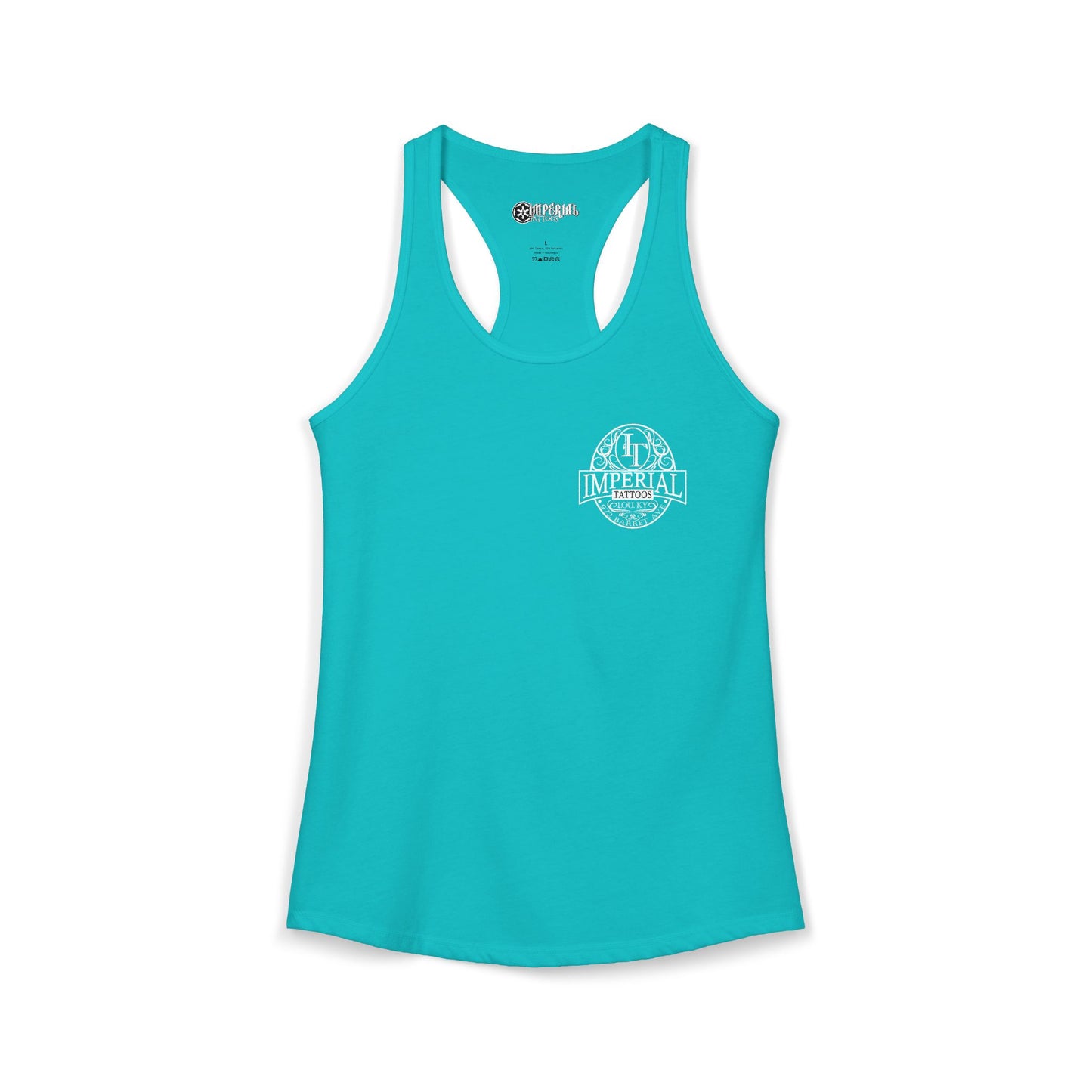 Women's Racerback Tank Imperial Tattoos WHITE Smokers