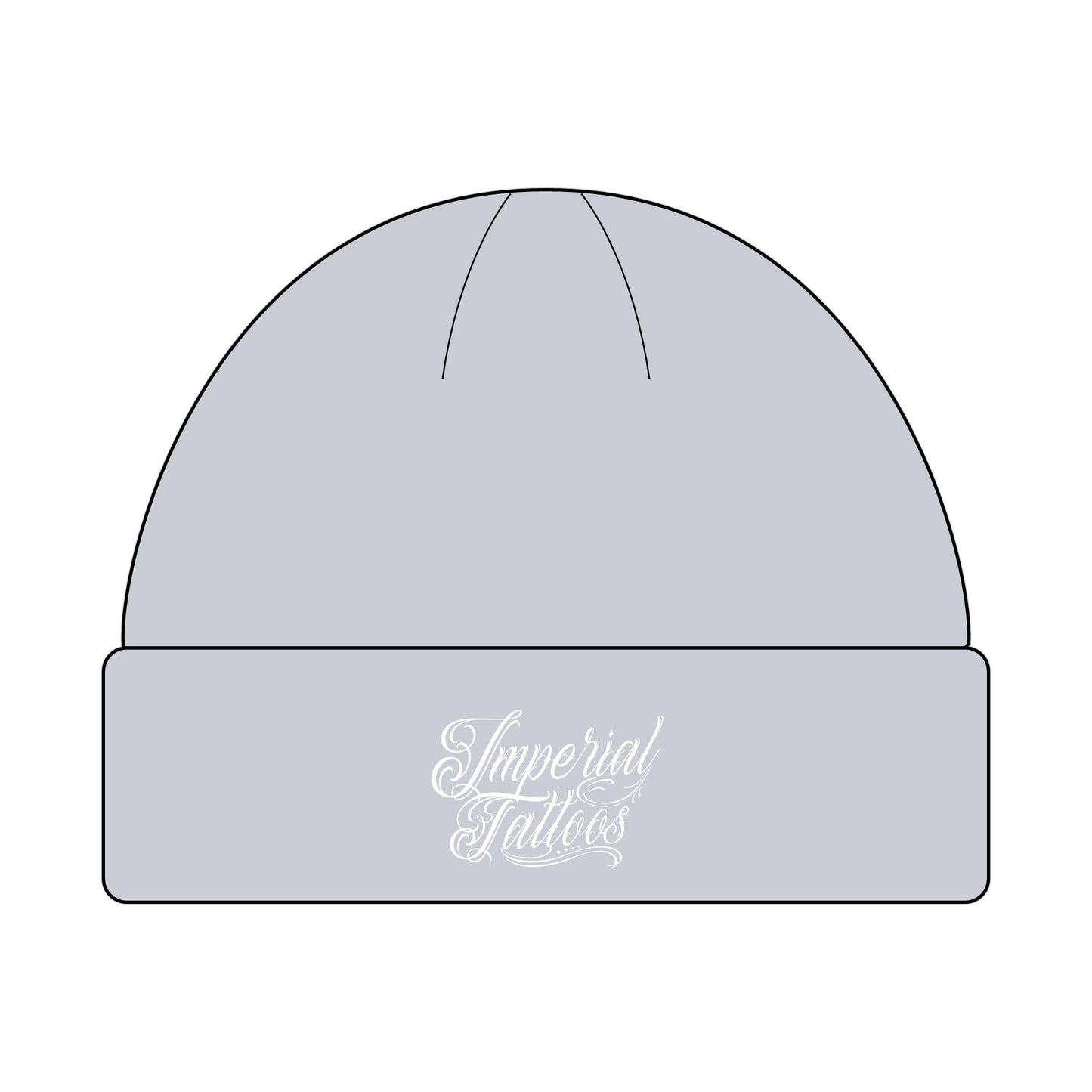 Cuff Beanie | Beautiful White |  Cool Winter Hat, Streetwear Accessory, Perfect Gift for Tattoo Lovers, Unisex Beanie