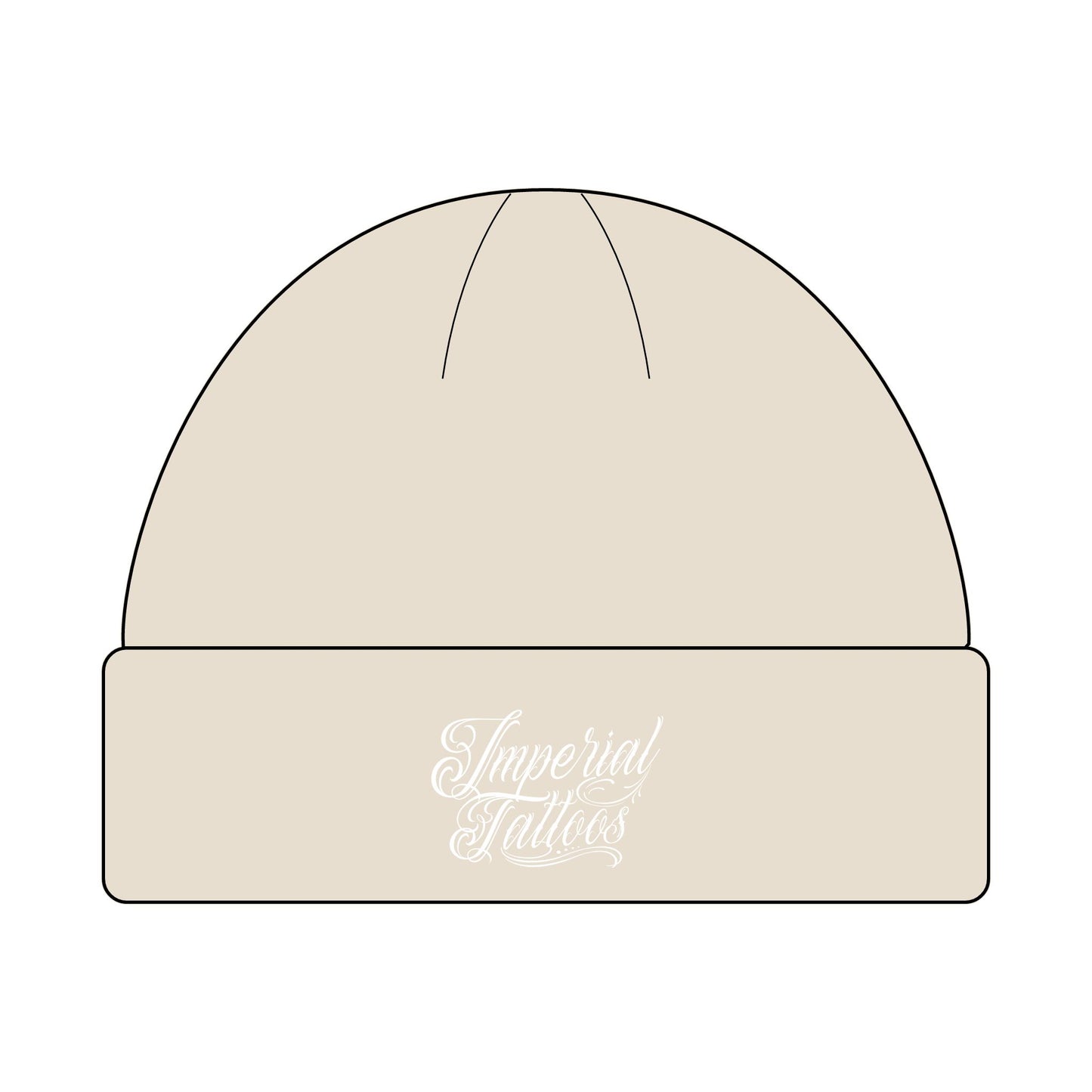 Cuff Beanie | Beautiful White |  Cool Winter Hat, Streetwear Accessory, Perfect Gift for Tattoo Lovers, Unisex Beanie