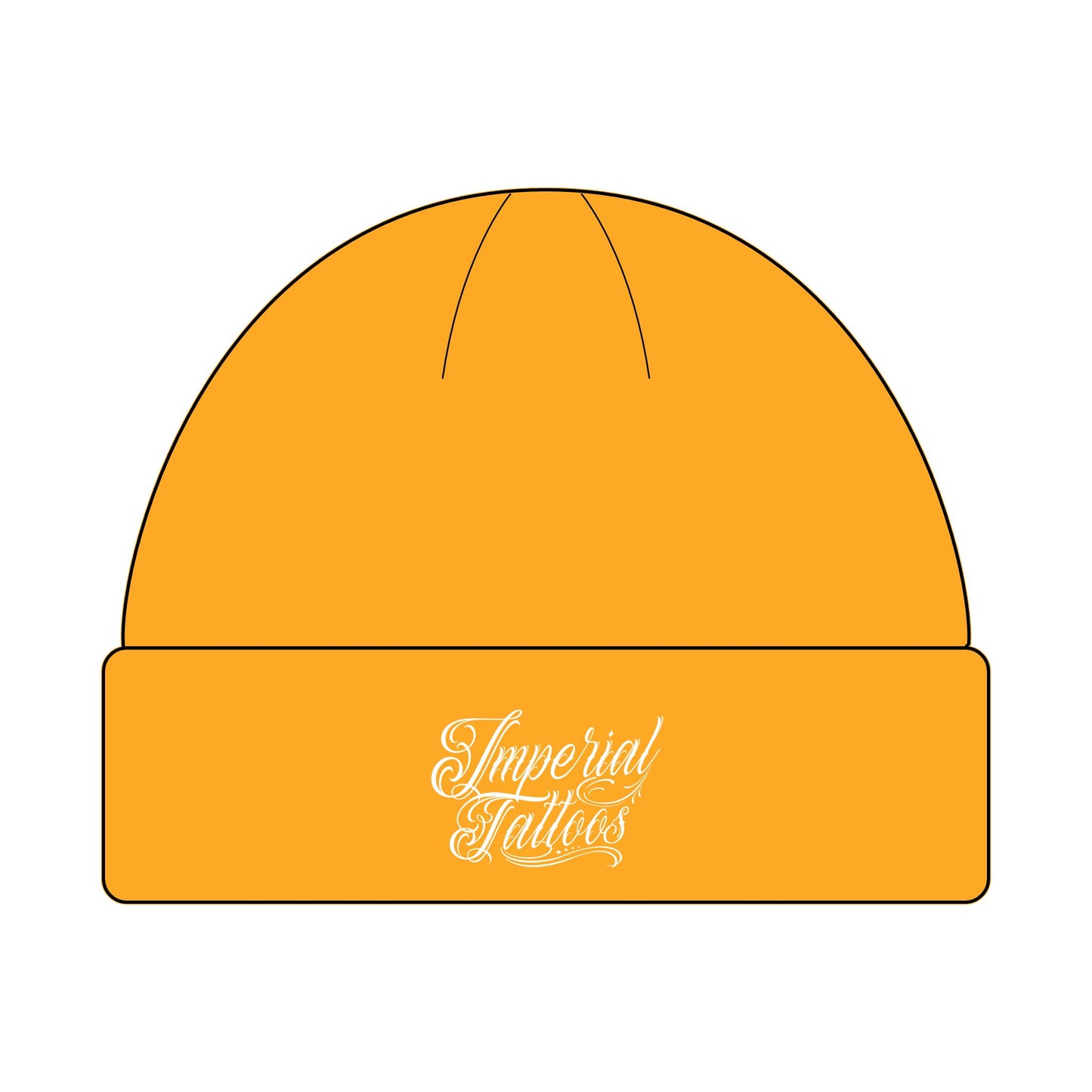 Cuff Beanie | Beautiful White |  Cool Winter Hat, Streetwear Accessory, Perfect Gift for Tattoo Lovers, Unisex Beanie