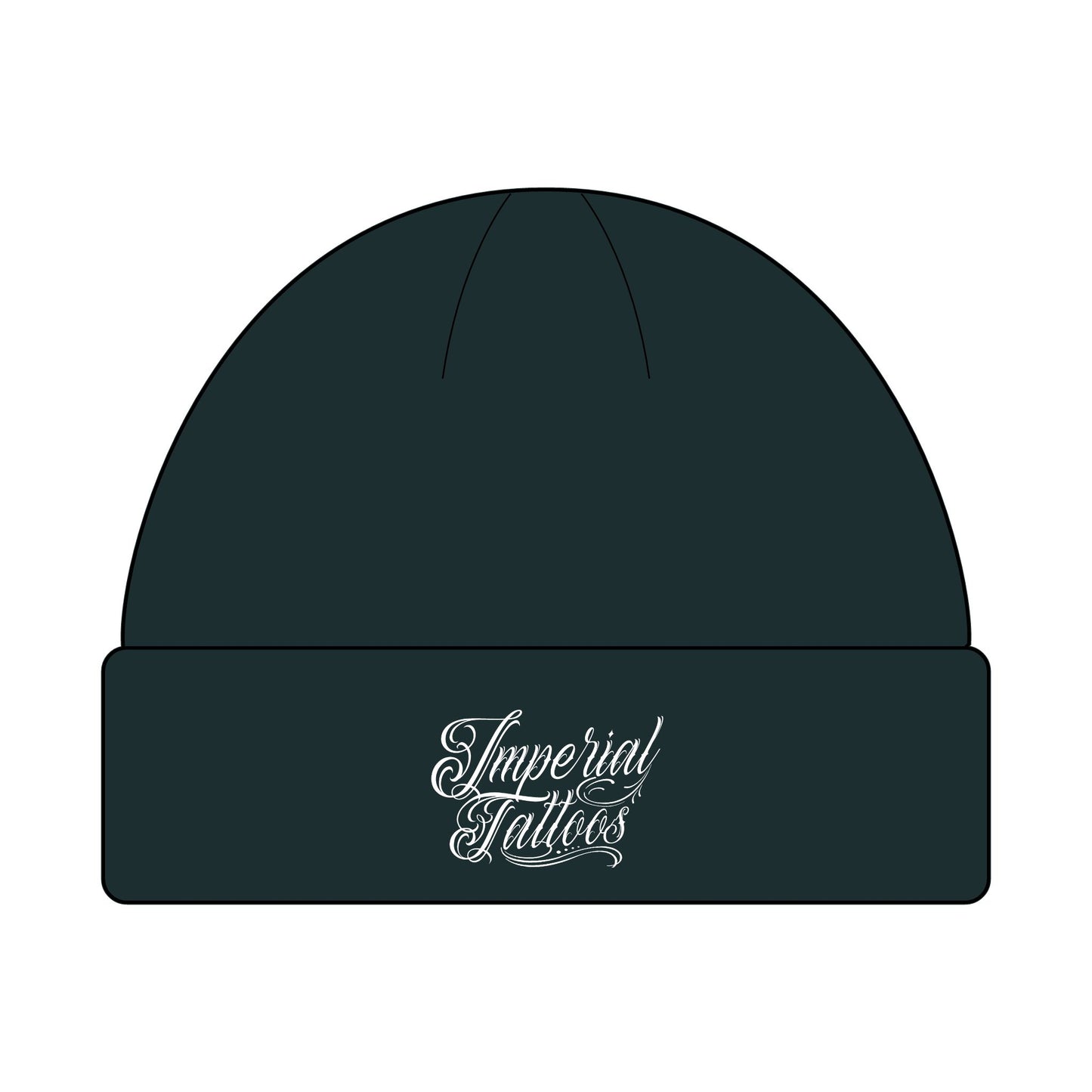 Cuff Beanie | Beautiful White |  Cool Winter Hat, Streetwear Accessory, Perfect Gift for Tattoo Lovers, Unisex Beanie