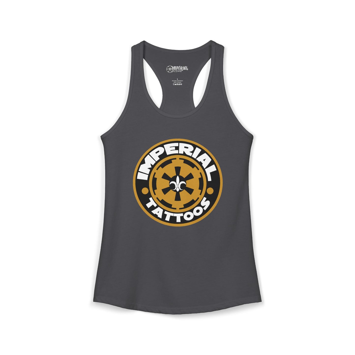Women's Racerback Tank Imperial Tattoos 2014 COG GOLD