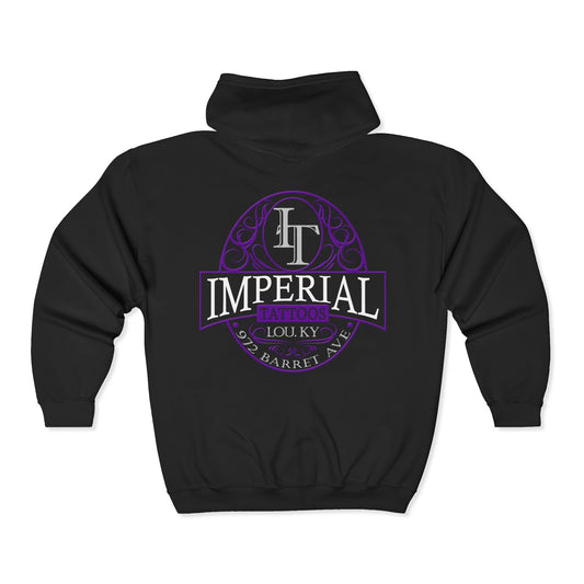 Imperial Tattoos Smokers PURPLE Full Zip Hoodie