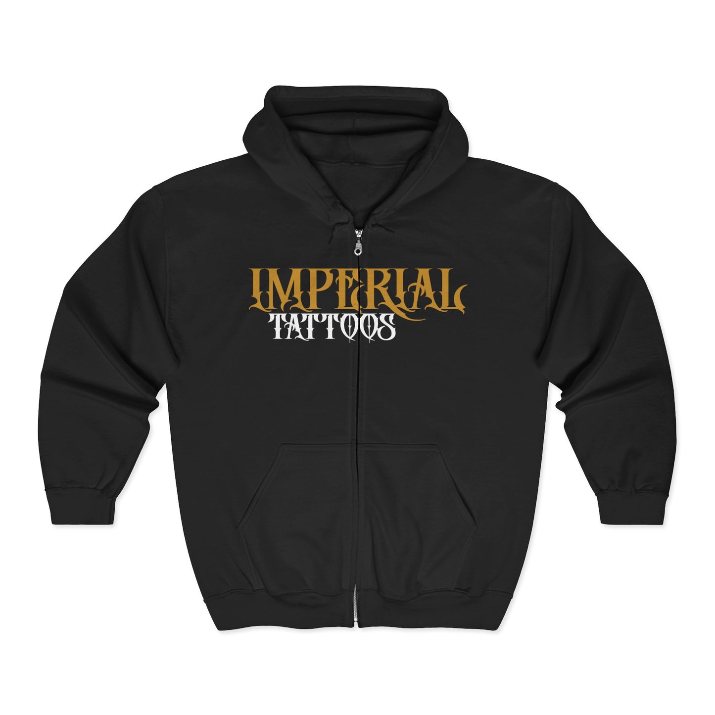 Imperial Tattoos Gothic GOLD Full Zip Hoodie