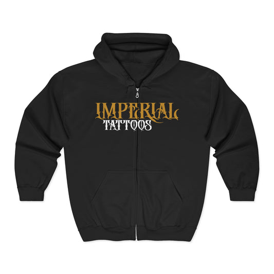 Imperial Tattoos Gothic GOLD Full Zip Hoodie