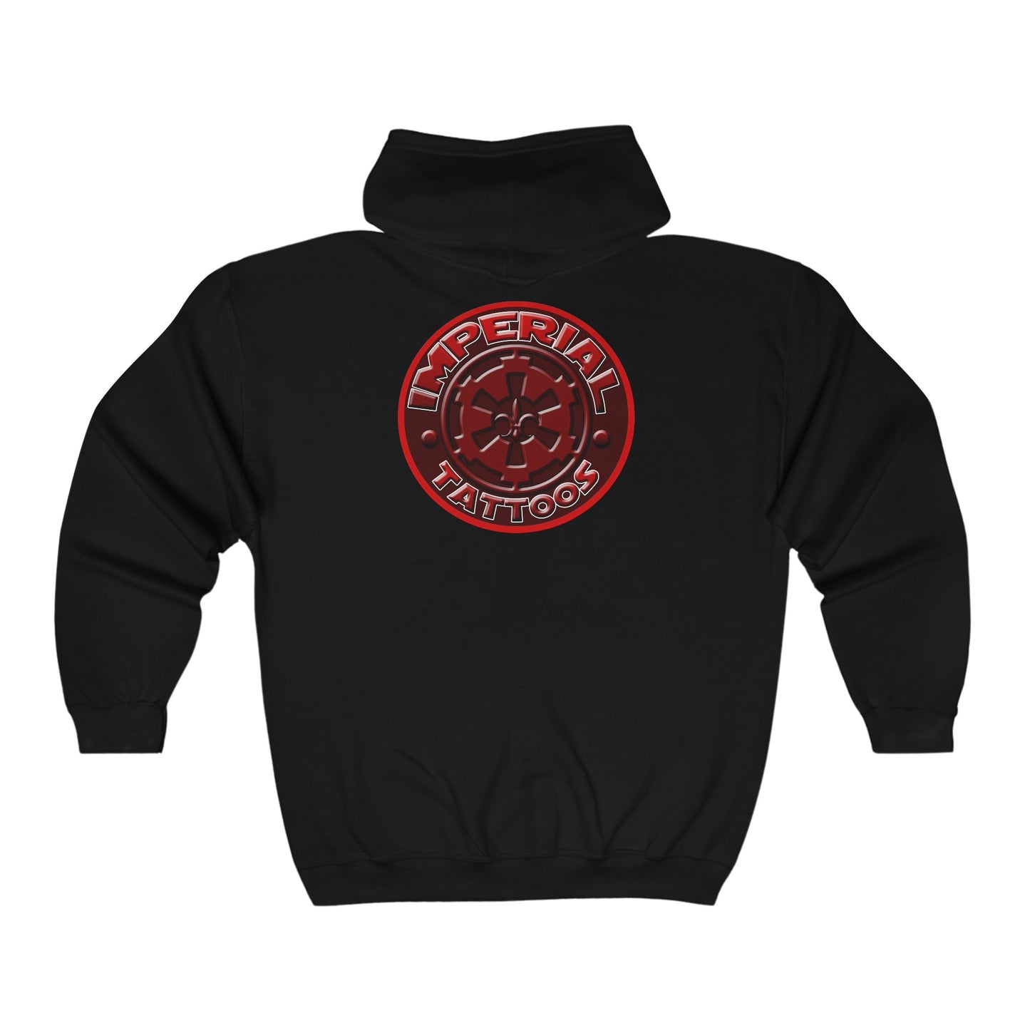 Imperial Tattoos Gothic Red Full Zip Hoodie