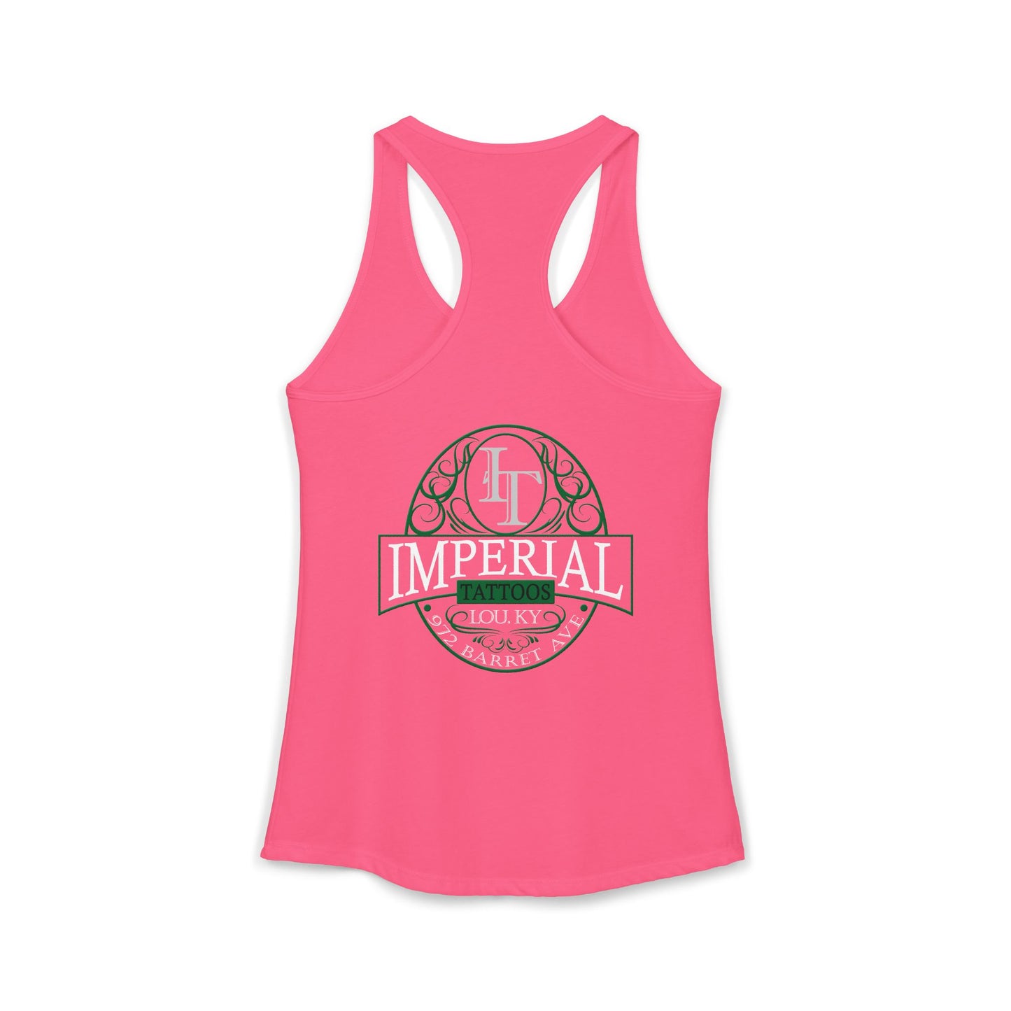 Women's Racerback Tank Imperial Tattoos GREEN Smokers