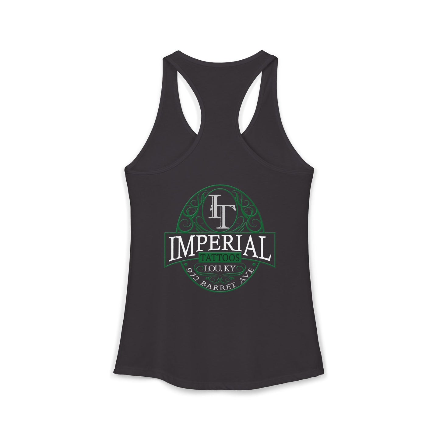 Women's Racerback Tank Imperial Tattoos GREEN Smokers