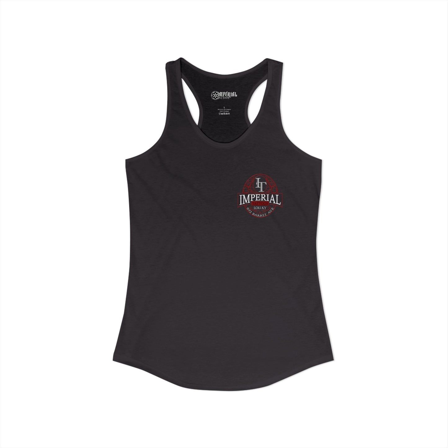 Women's Racerback Tank Imperial Tattoos RED Smokers