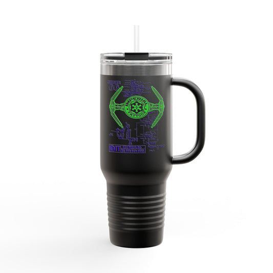 Insulated Travel Mug -  40oz Order 66 Design green/purple