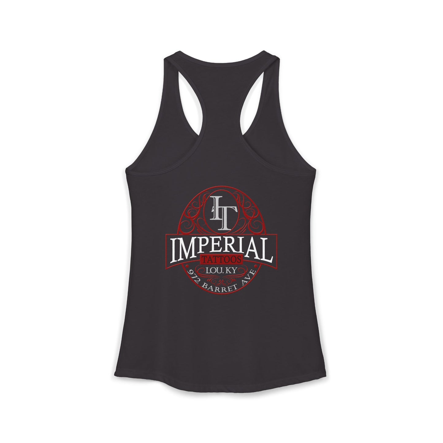 Women's Racerback Tank Imperial Tattoos RED Smokers
