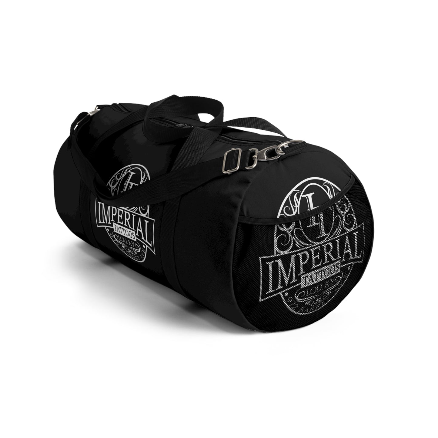 Imperial Tattoos Smokers Logo Duffel Bag — Black Gym & Travel Weekender