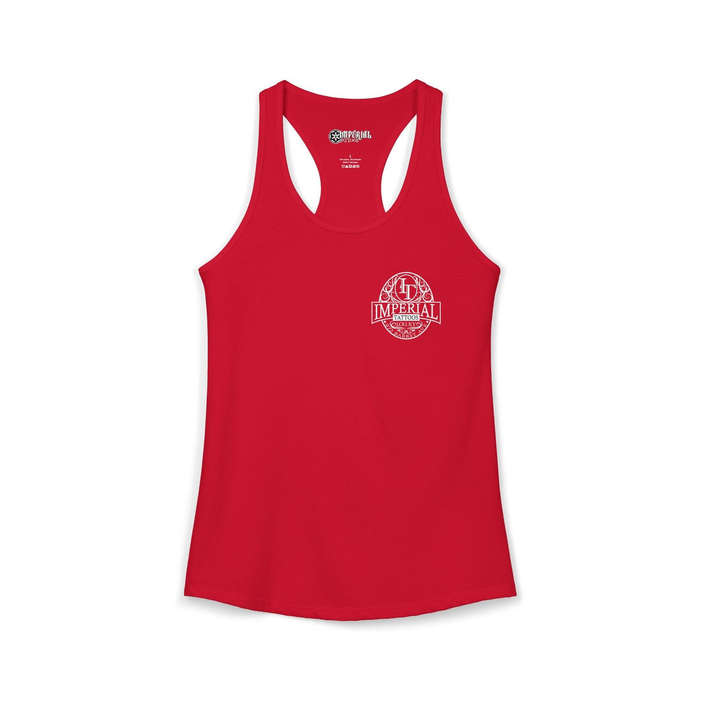 Women's Racerback Tank Imperial Tattoos WHITE Smokers