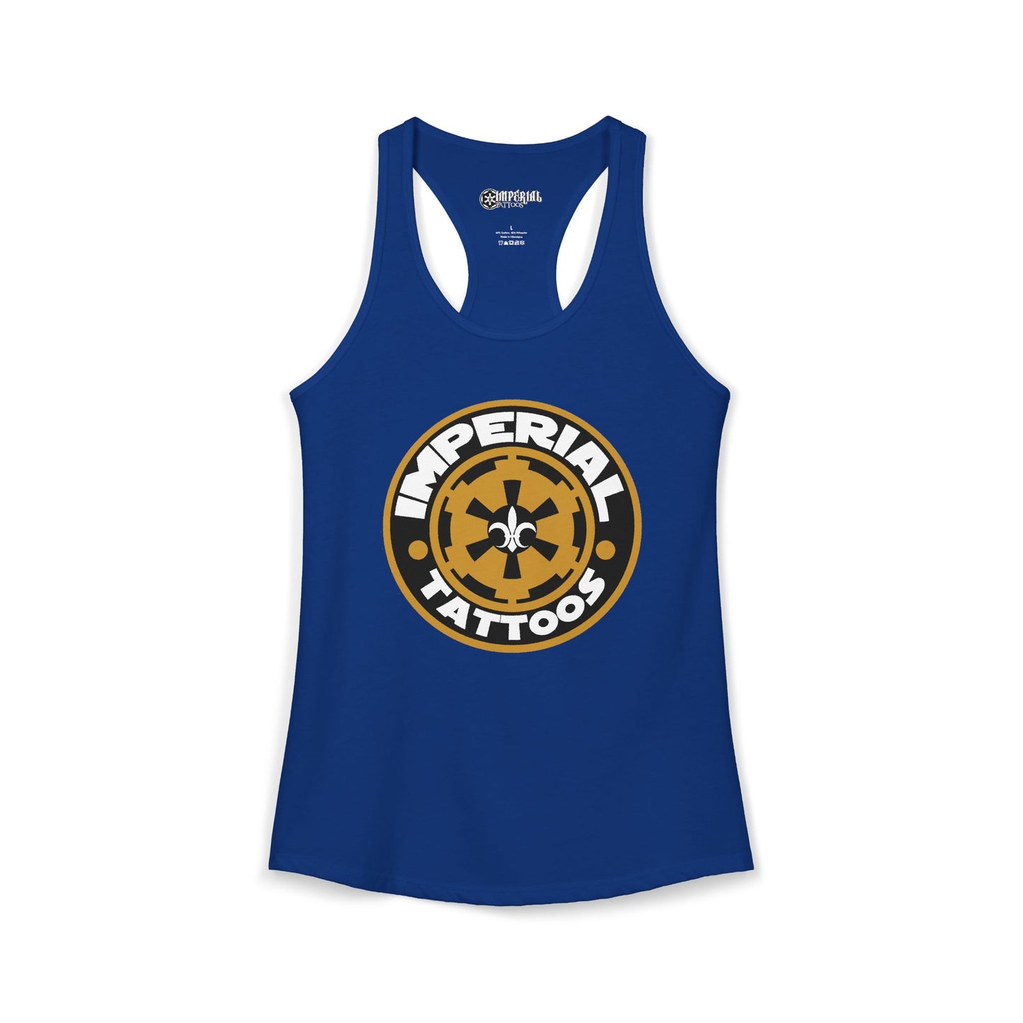 Women's Racerback Tank Imperial Tattoos 2014 COG GOLD