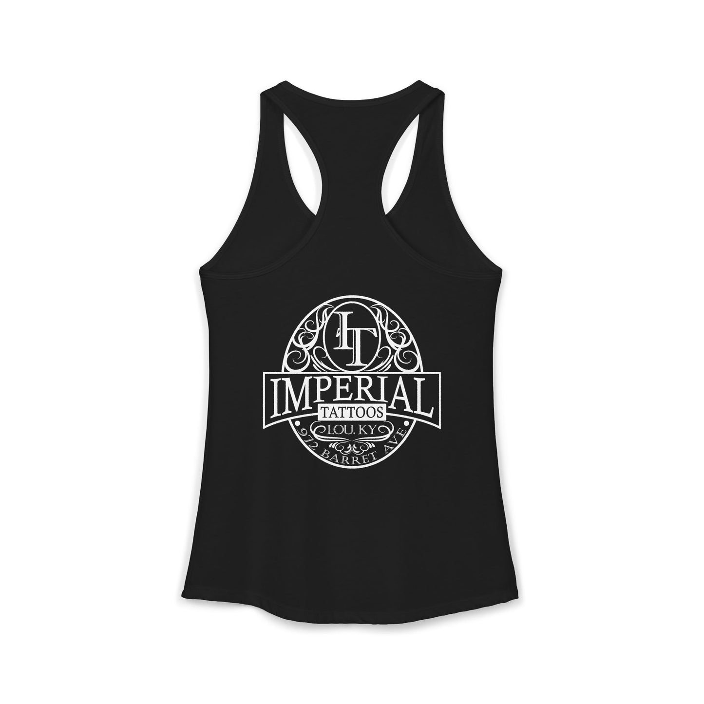 Women's Racerback Tank Imperial Tattoos WHITE Smokers