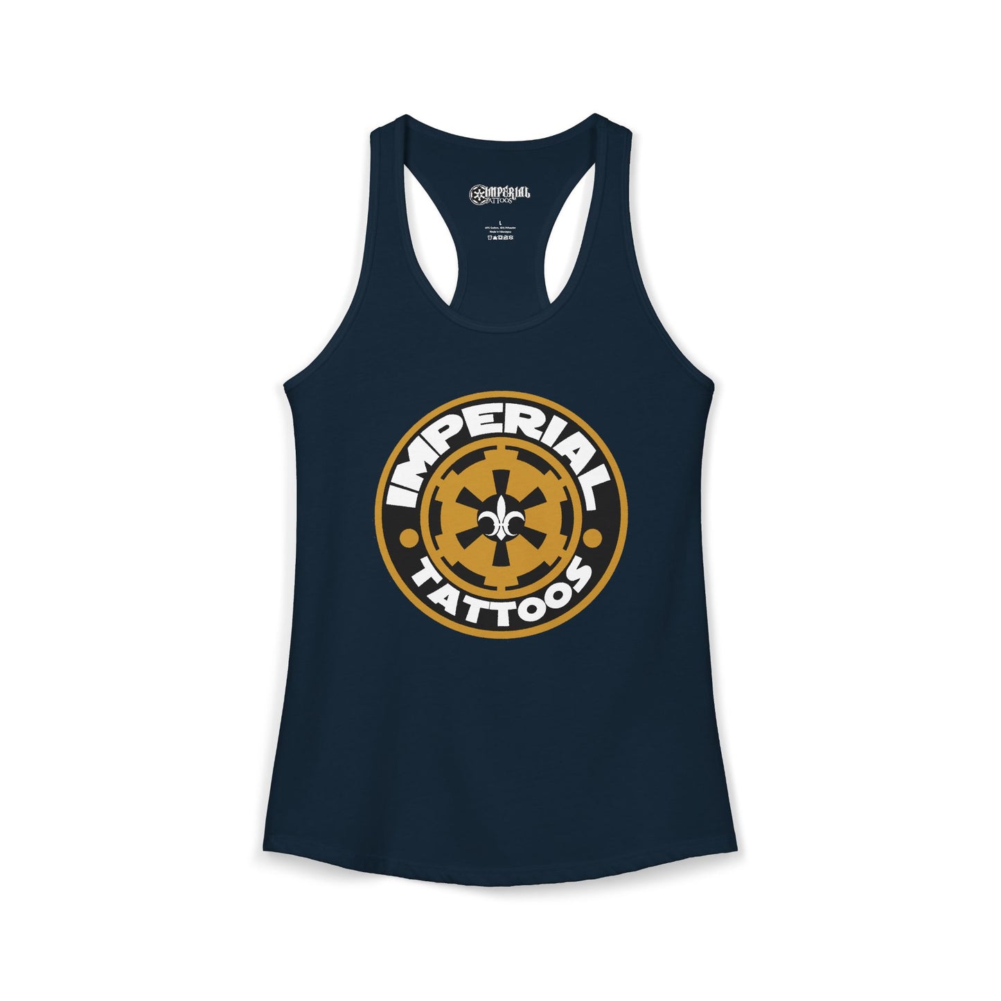 Women's Racerback Tank Imperial Tattoos 2014 COG GOLD