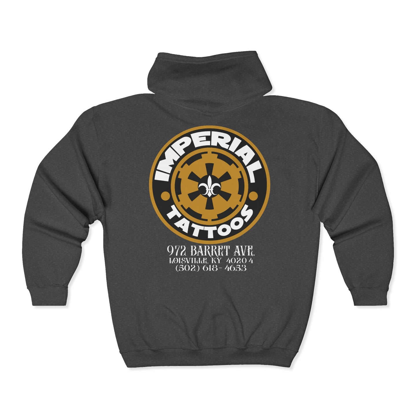 Imperial Tattoos Gothic GOLD Full Zip Hoodie