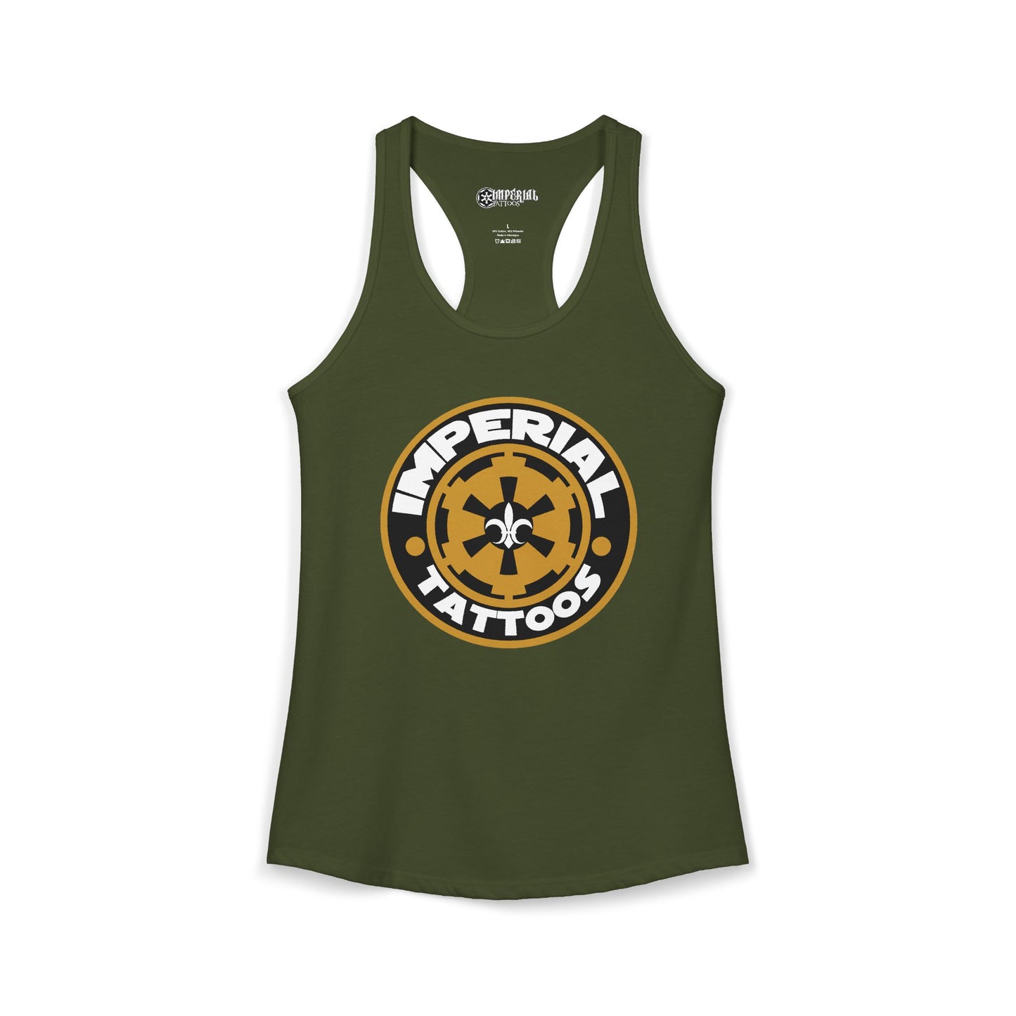 Women's Racerback Tank Imperial Tattoos 2014 COG GOLD