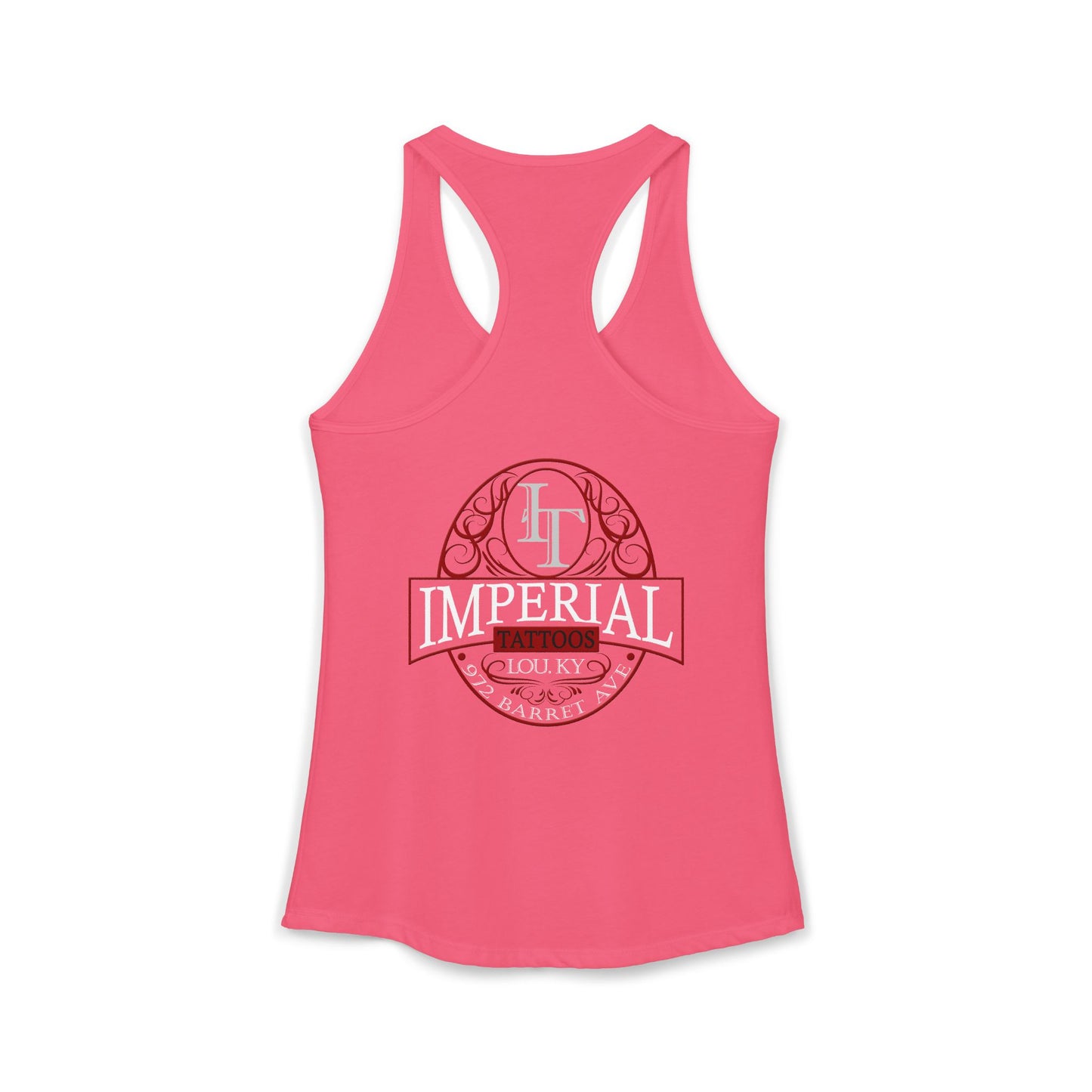 Women's Racerback Tank Imperial Tattoos RED Smokers