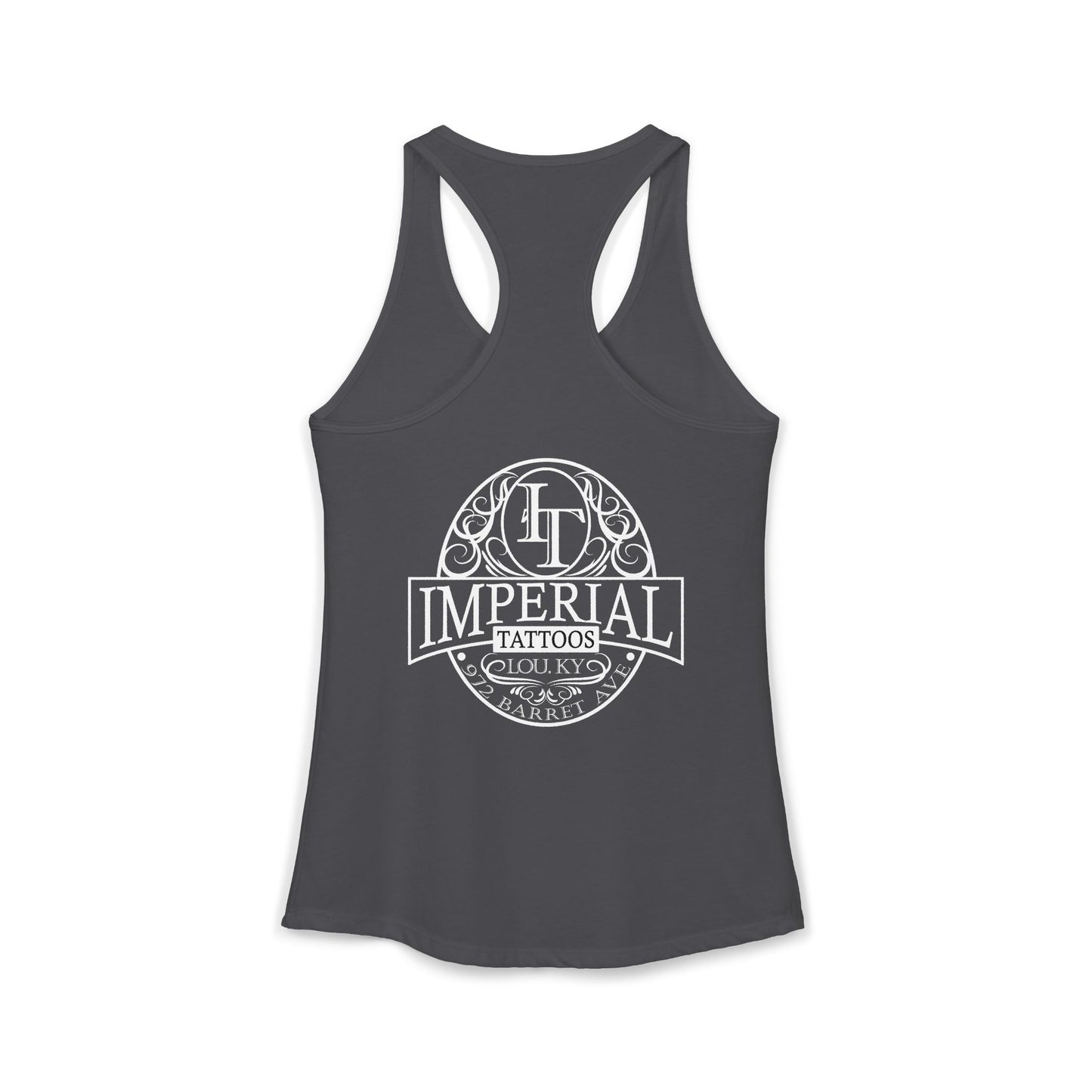 Women's Racerback Tank Imperial Tattoos WHITE Smokers