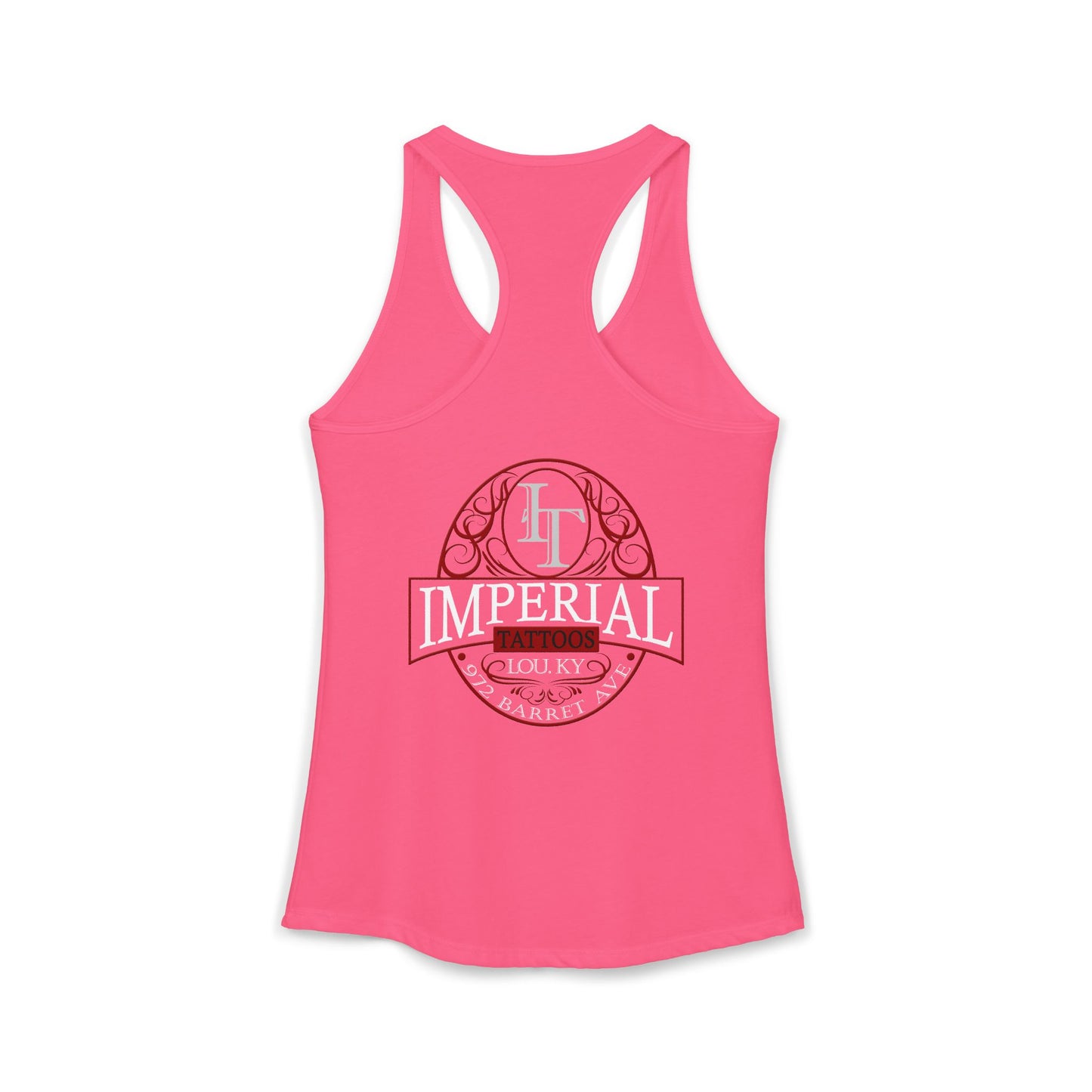 Women's Racerback Tank Imperial Tattoos RED Smokers
