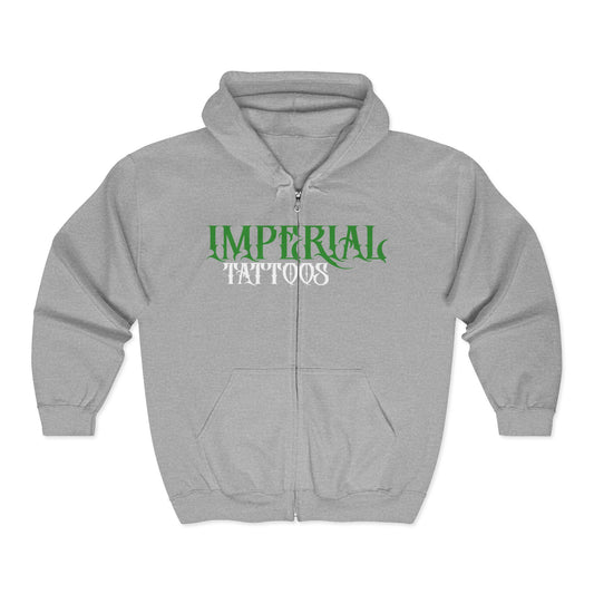 Imperial Tattoos Gothic Green/White Hoodie Full Zip