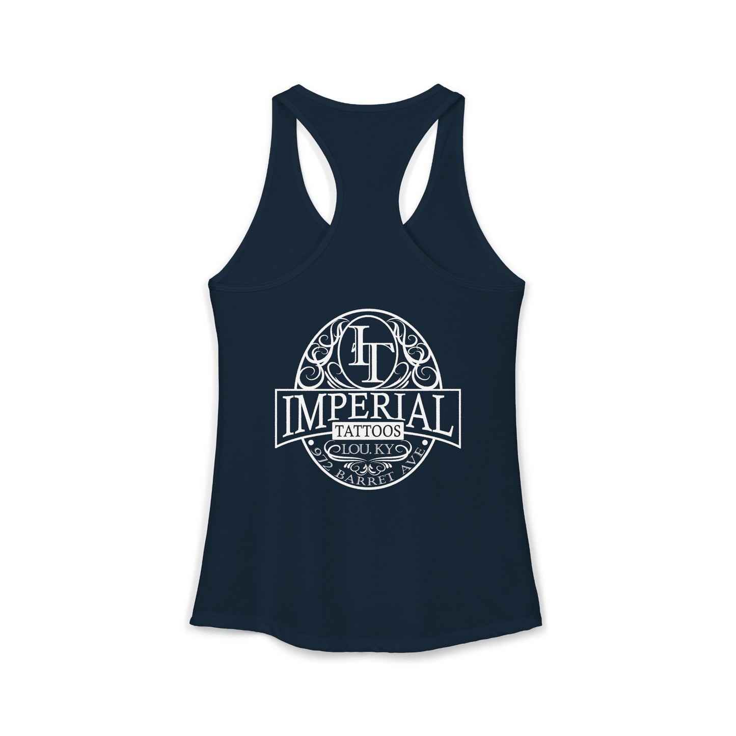 Women's Racerback Tank Imperial Tattoos WHITE Smokers