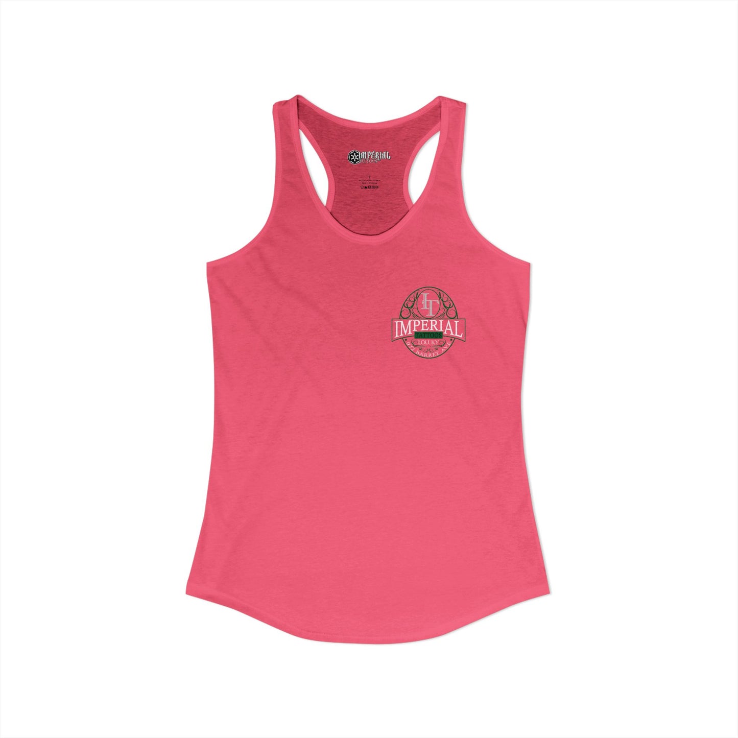 Women's Racerback Tank Imperial Tattoos GREEN Smokers