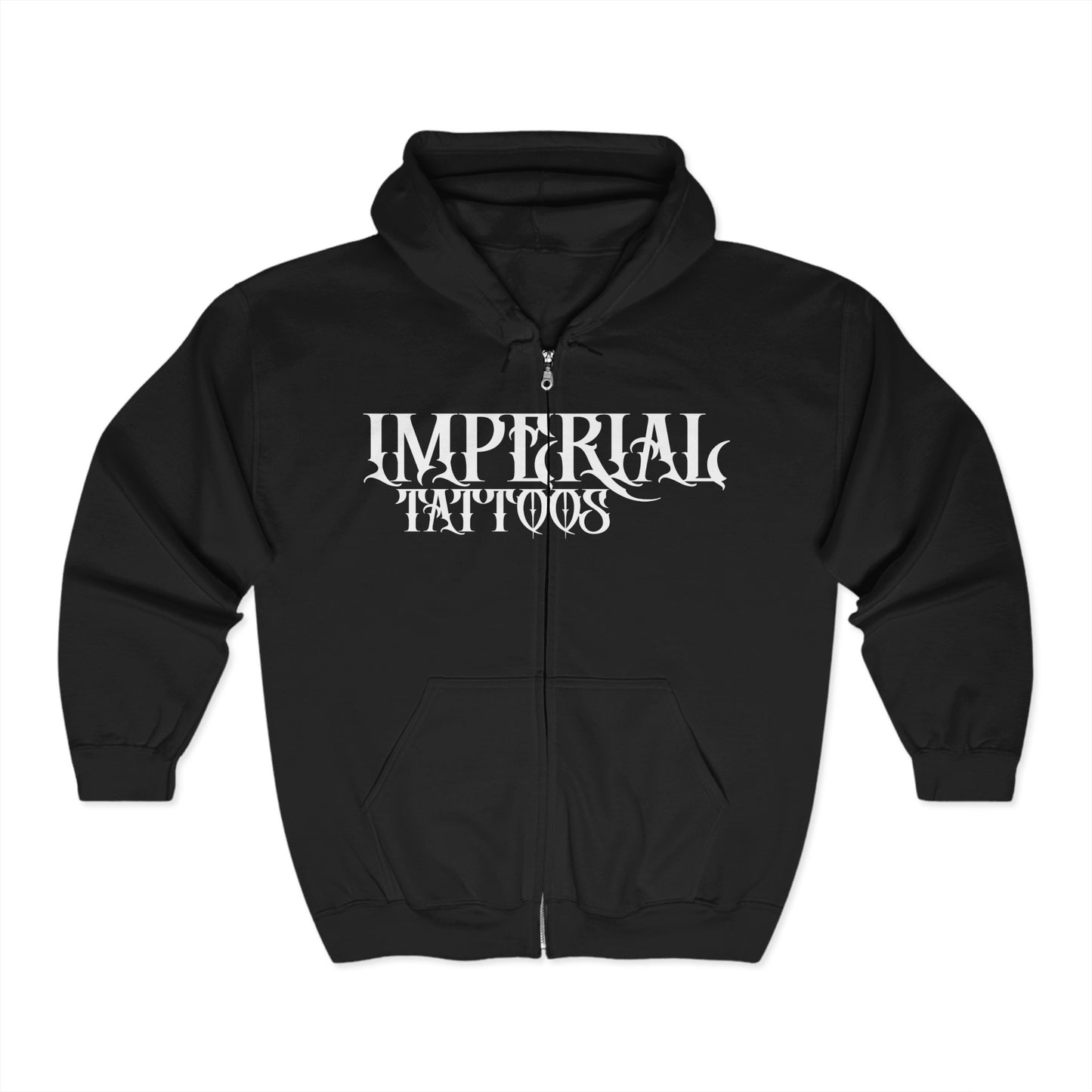 Imperial Tattoos Gothic White/Grey Full Zip Hoodie