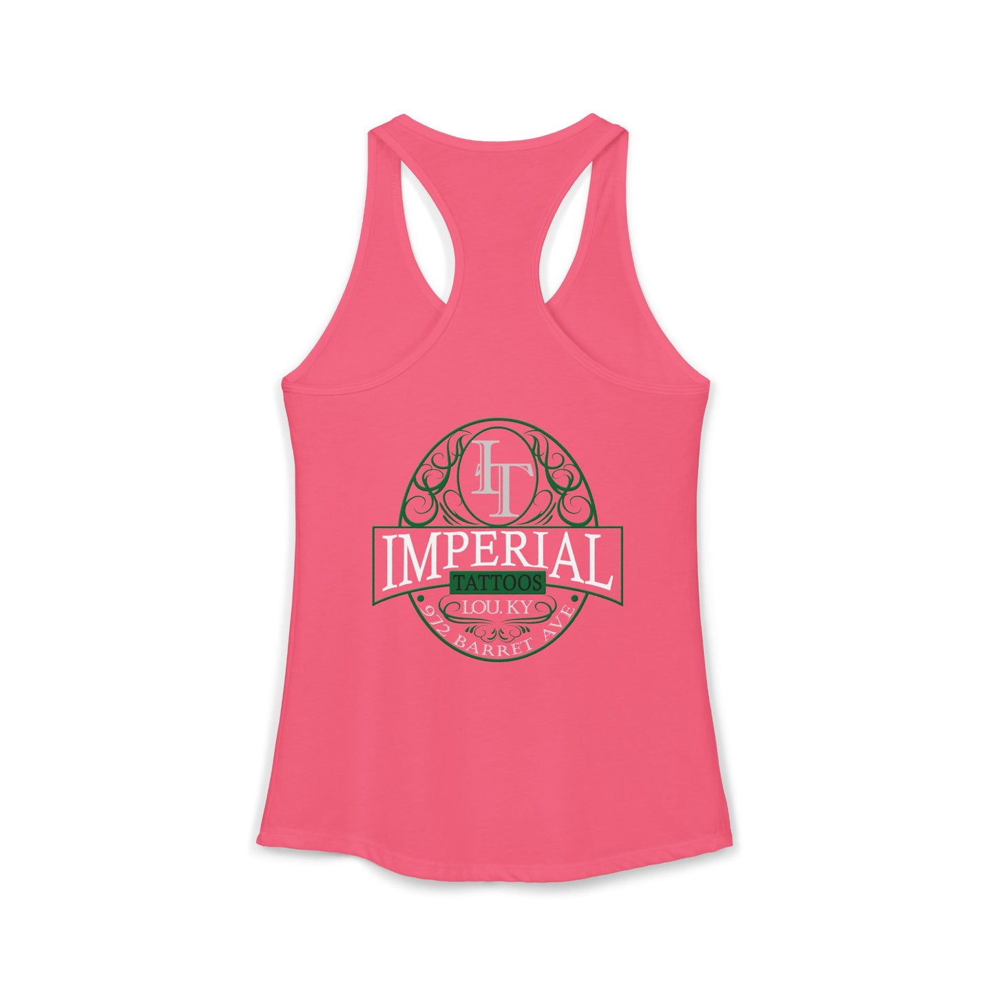 Women's Racerback Tank Imperial Tattoos GREEN Smokers