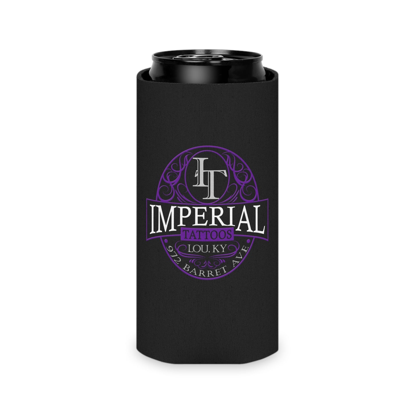 Koozie | Smokers Purple | Stylish Can Cooler with QR Code | Perfect for Events, Gifts, BBQs, and Picnics