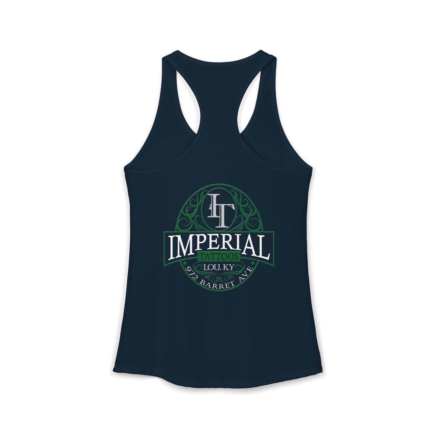 Women's Racerback Tank Imperial Tattoos GREEN Smokers