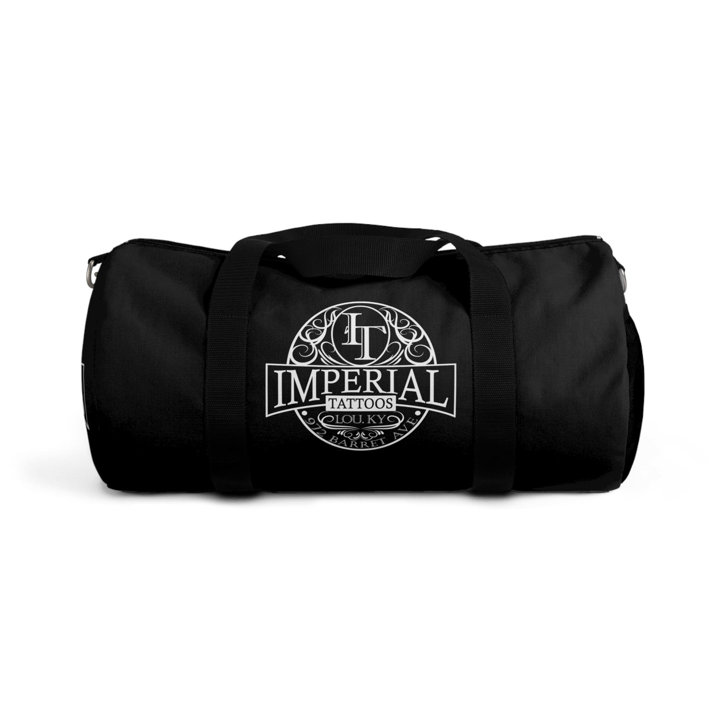 Imperial Tattoos Smokers Logo Duffel Bag — Black Gym & Travel Weekender