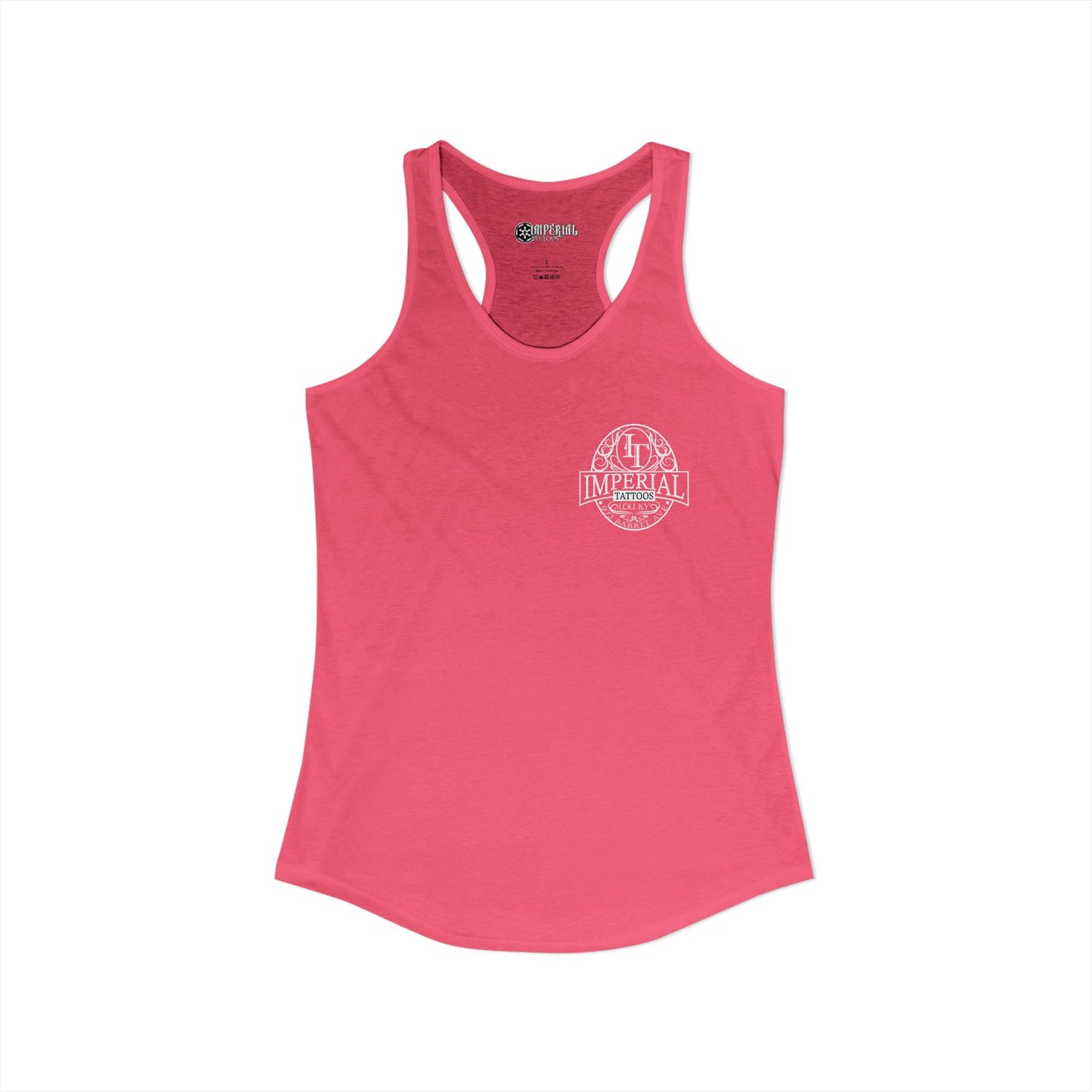 Women's Racerback Tank Imperial Tattoos WHITE Smokers